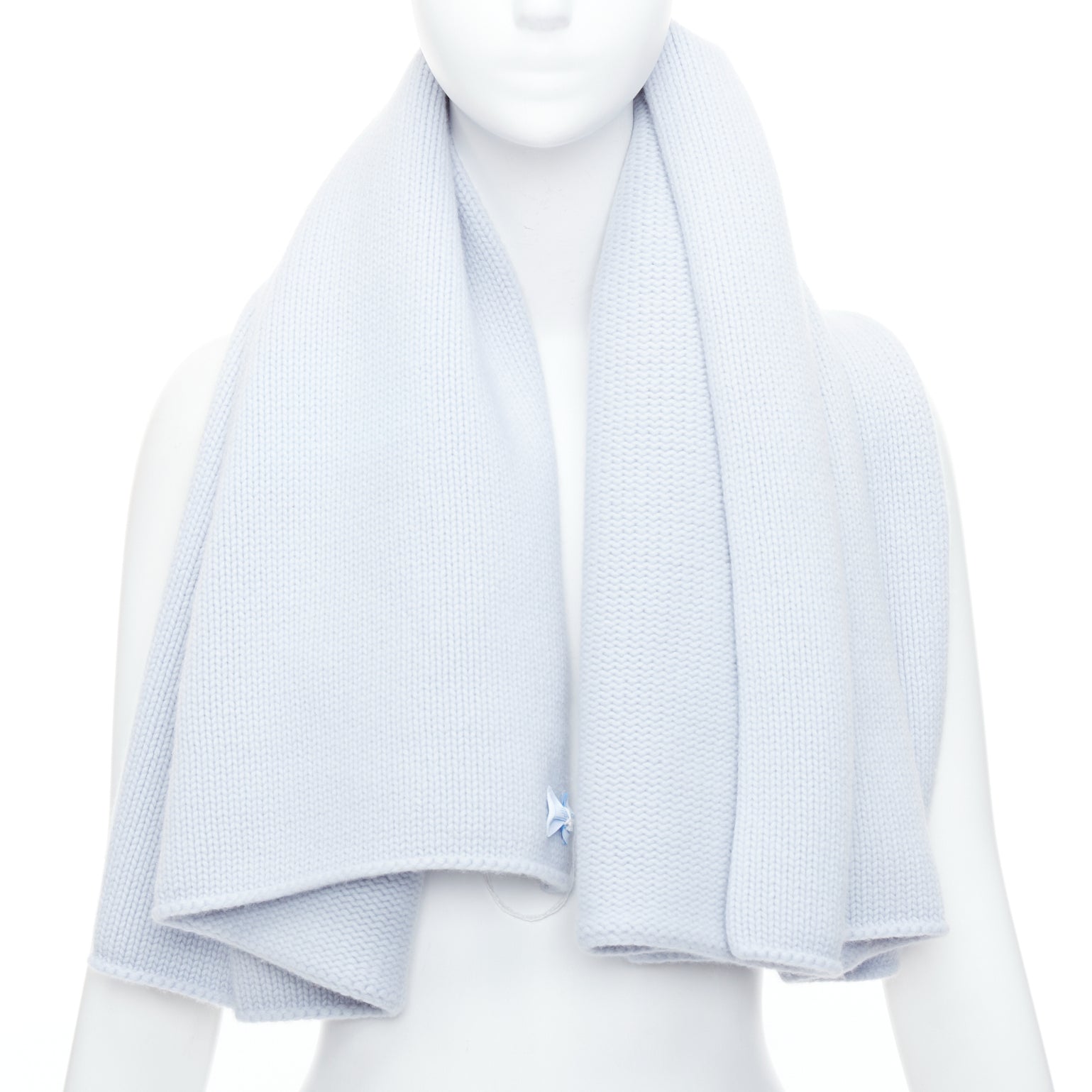 Hermès Bleu Glacier blanket scarf