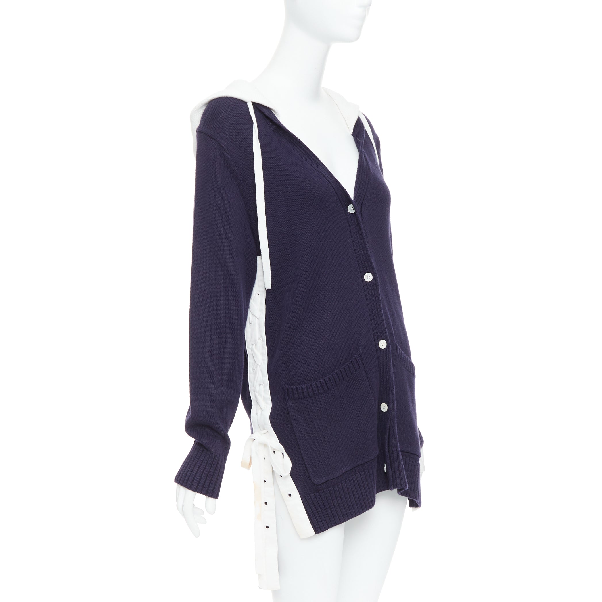 Monse Laced Hooded Cardigan - 4
