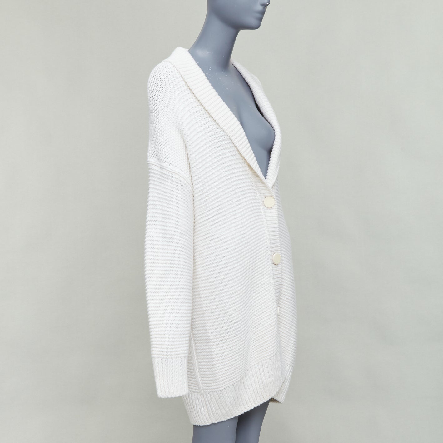 Hermès Leather Button Cardigan - Image 6