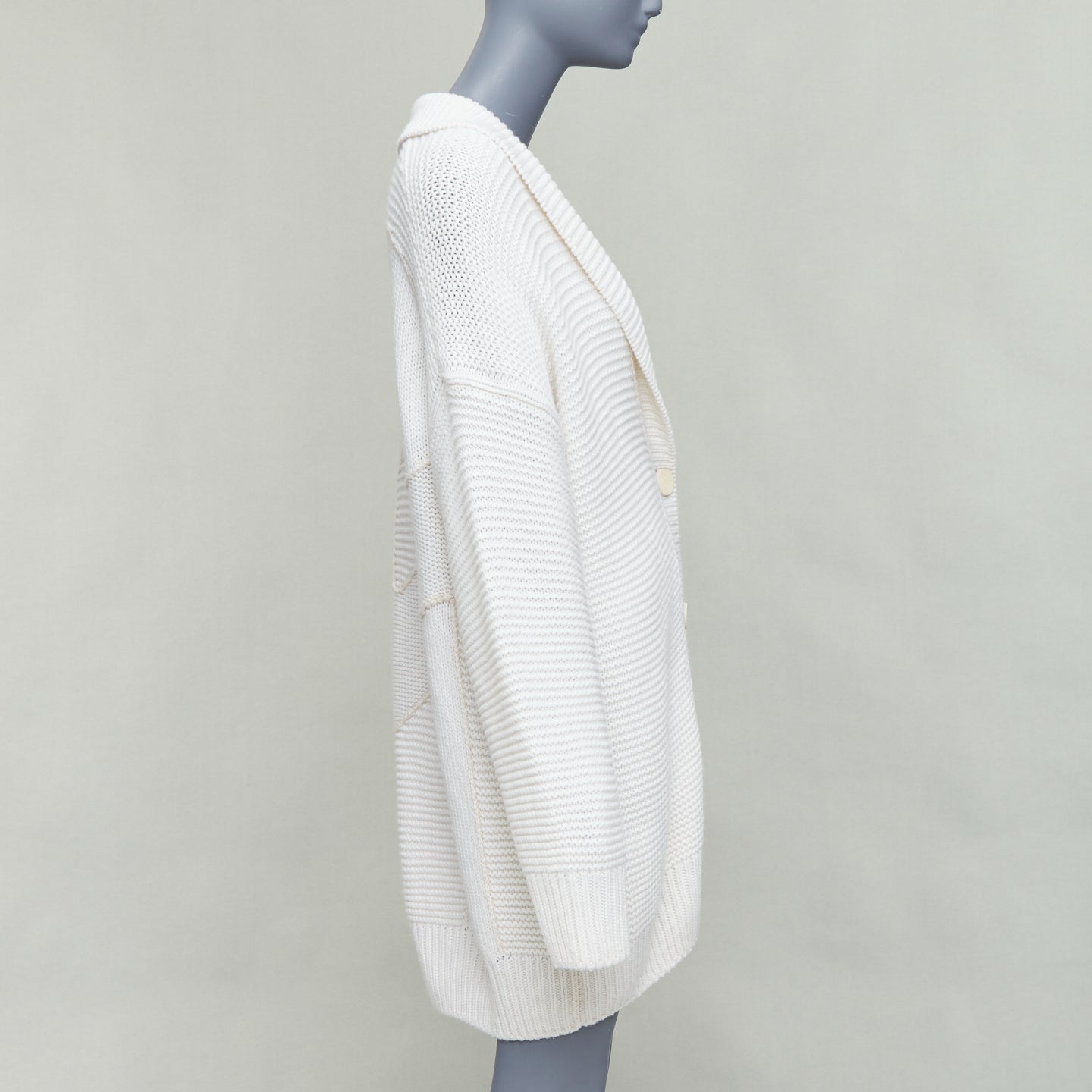 Hermès Leather Button Cardigan - 4