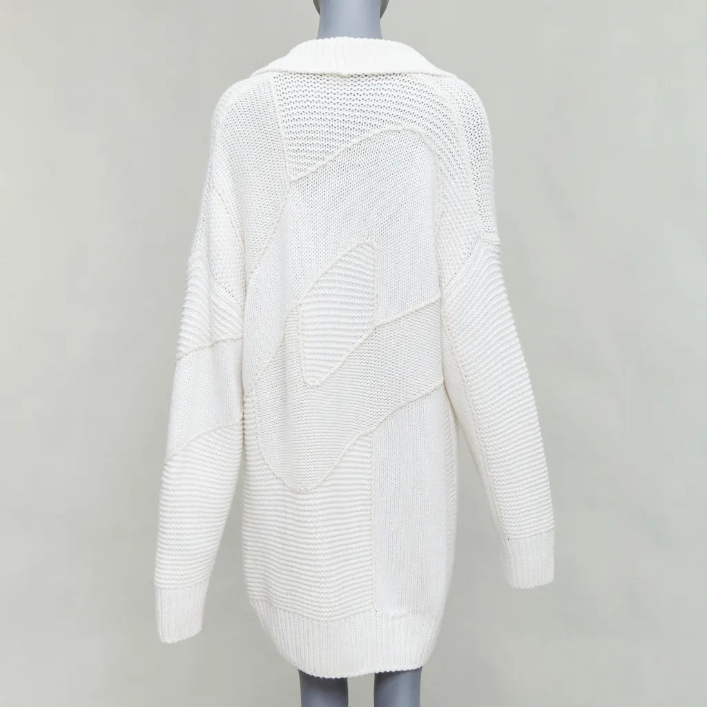 Hermès Leather Button Cardigan Beige Cashmere Very good - Box View