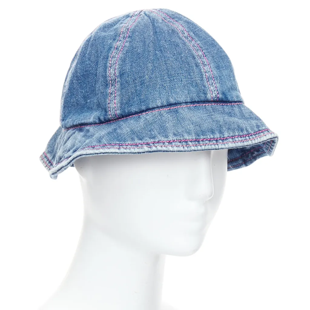 Chanel Blue Denim Bucket Hat Blue Very good - Inside View