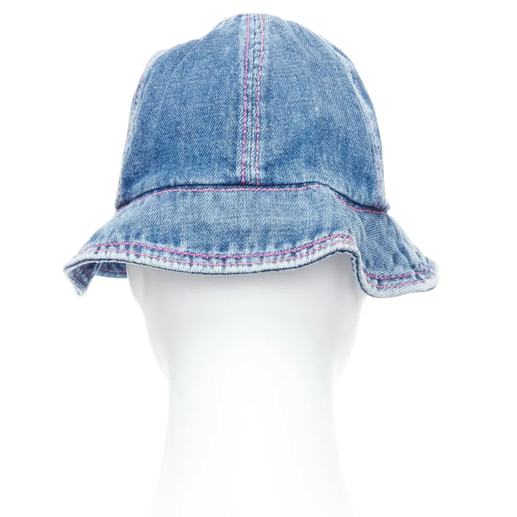 Chanel Blue Denim Bucket Hat Blue Very good - Box View