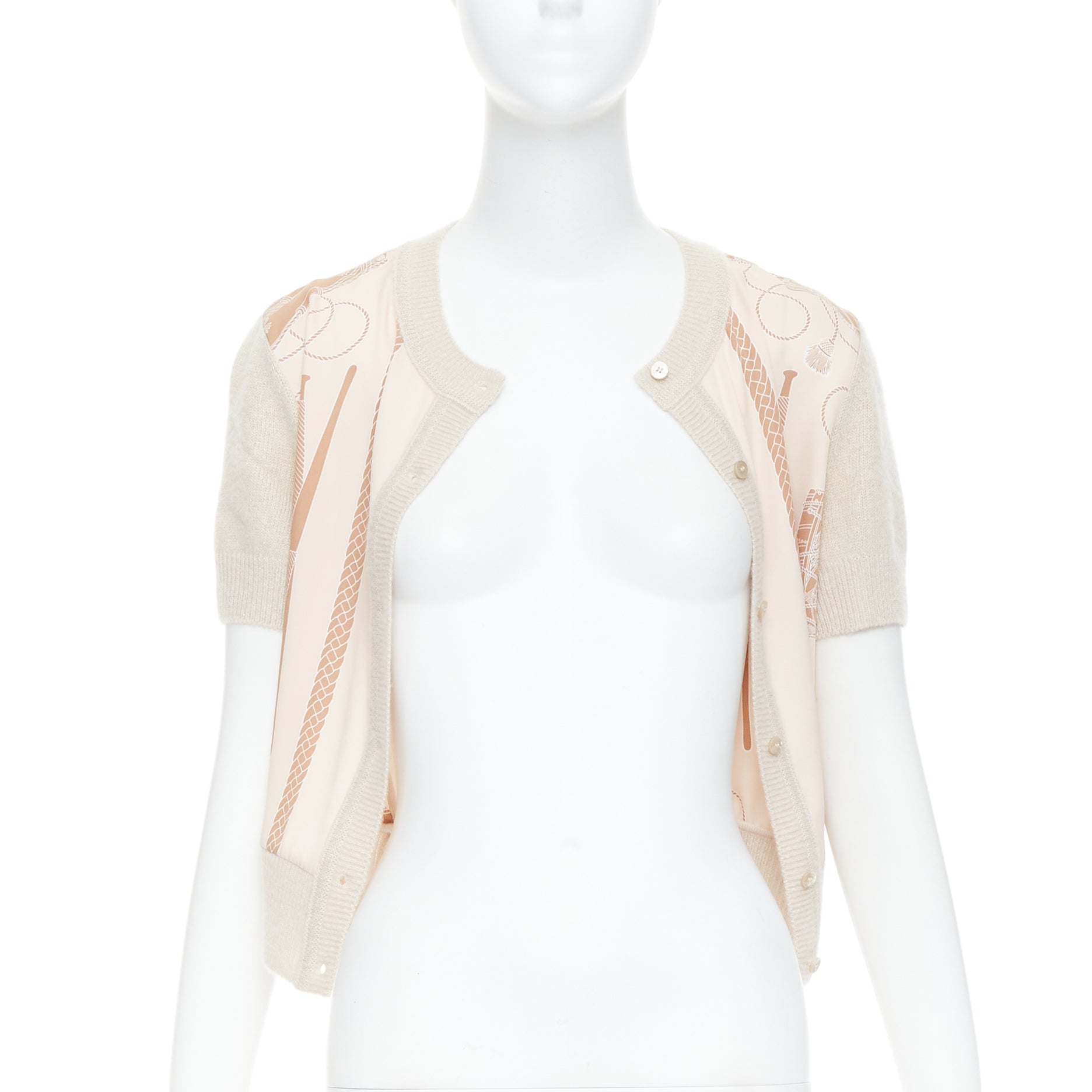 Hermès Graphic Silk Cardigan - Image 6