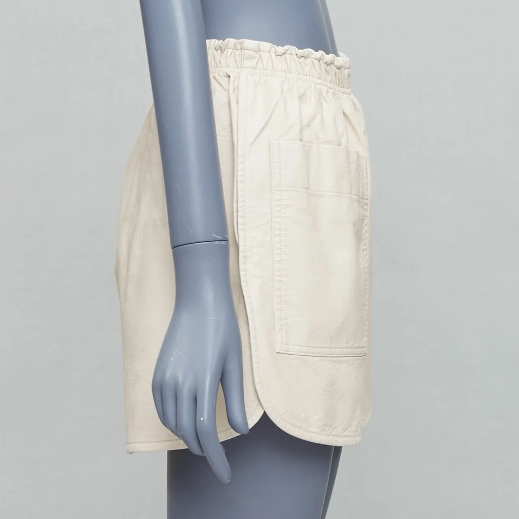 Stella McCartney Paisley Belted Shorts Beige Very good - Model View