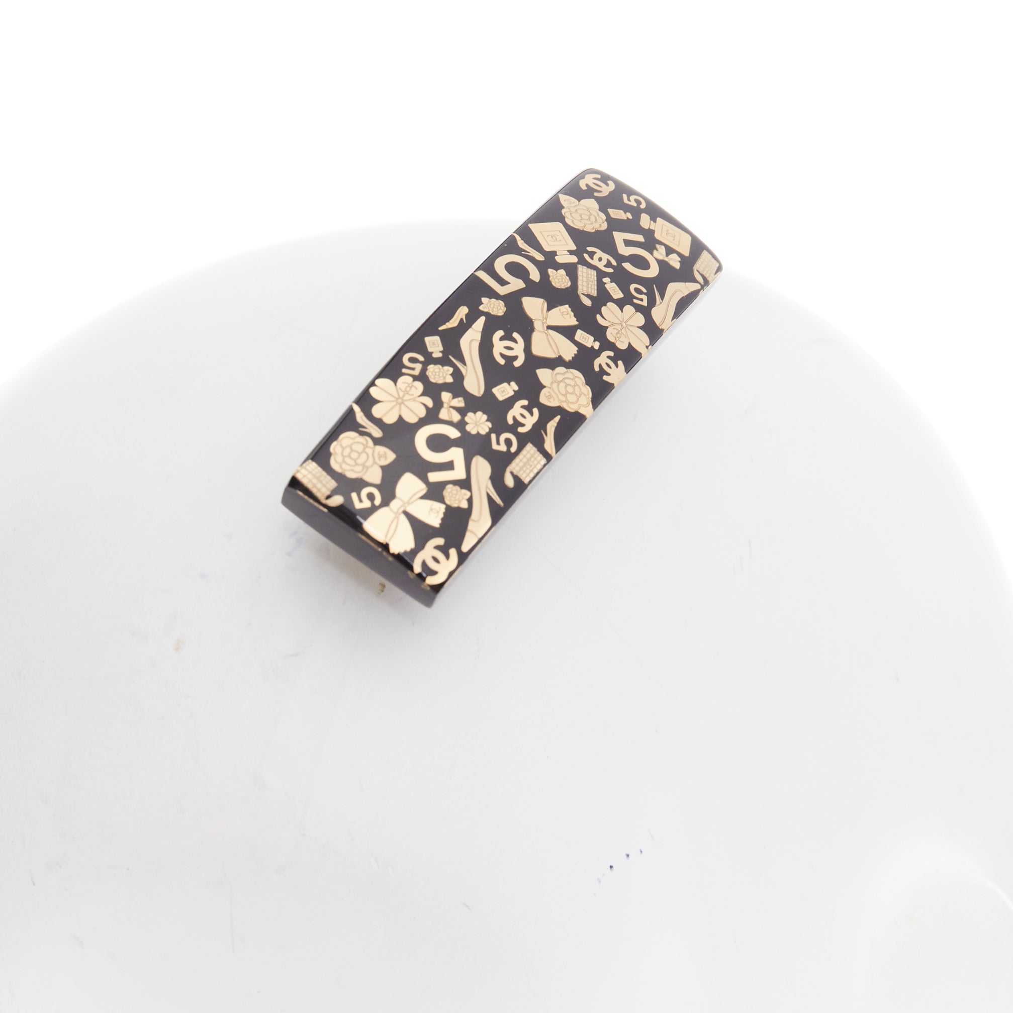 Chanel Gold CC Bow Hairclip