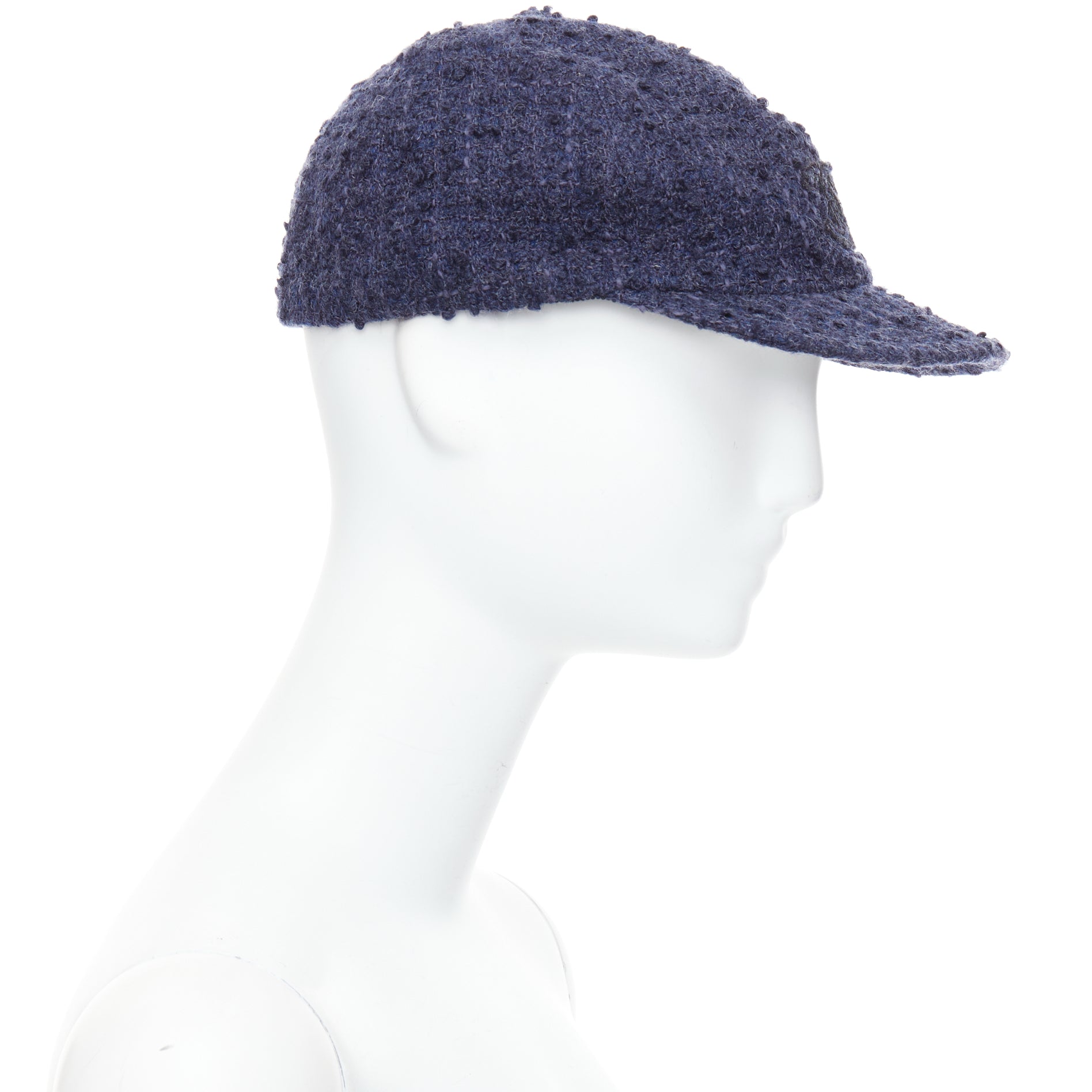 Chanel Navy Tweed Cap - 4