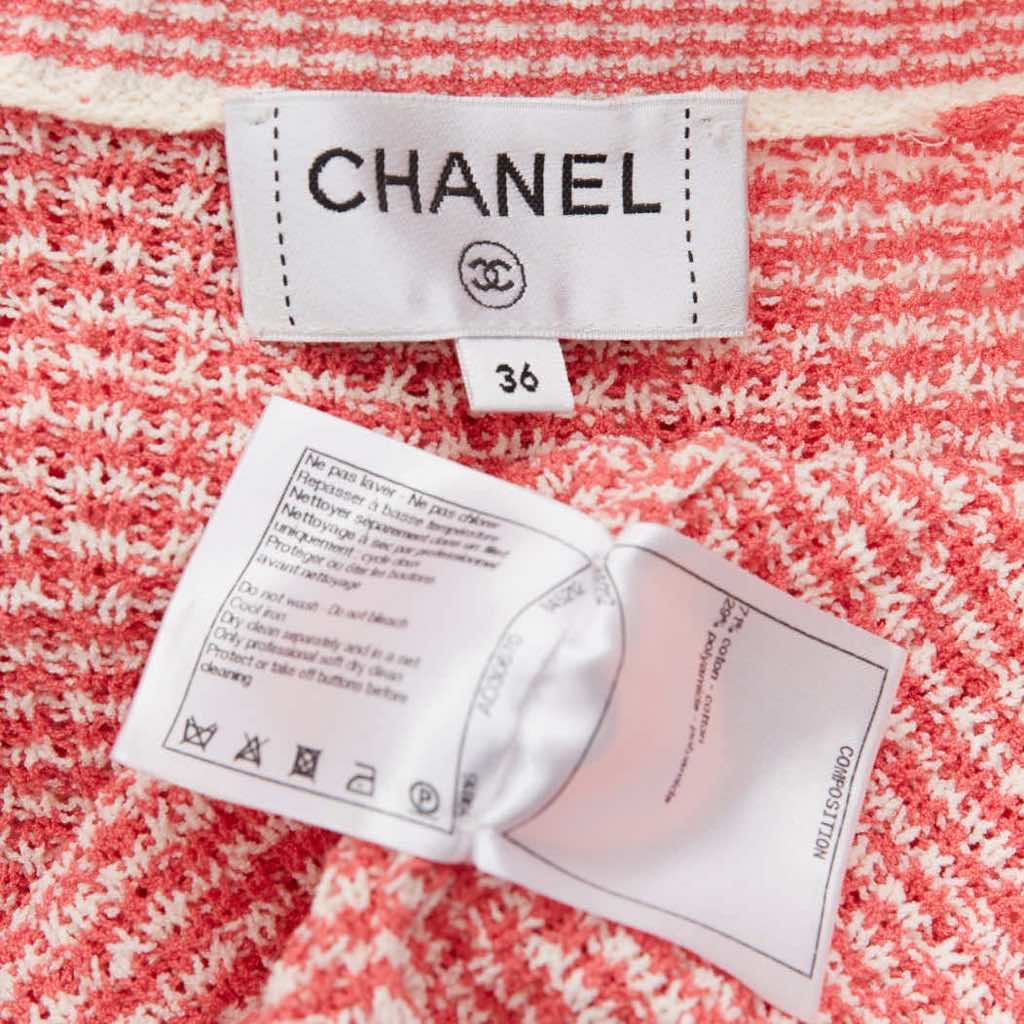 Chanel Logo Button Cardigan - Image 11