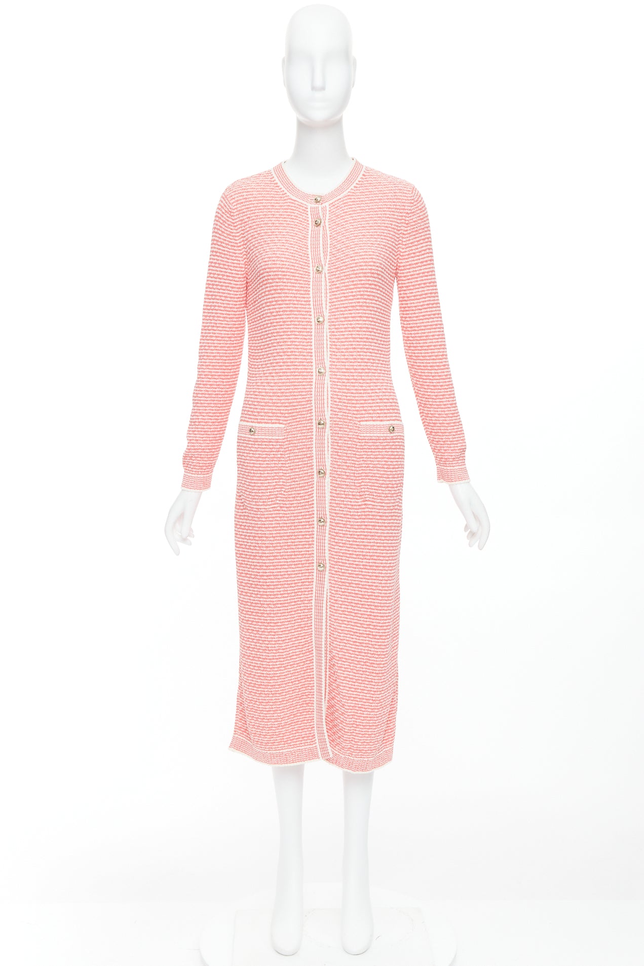 Chanel Logo Button Cardigan - Image 12