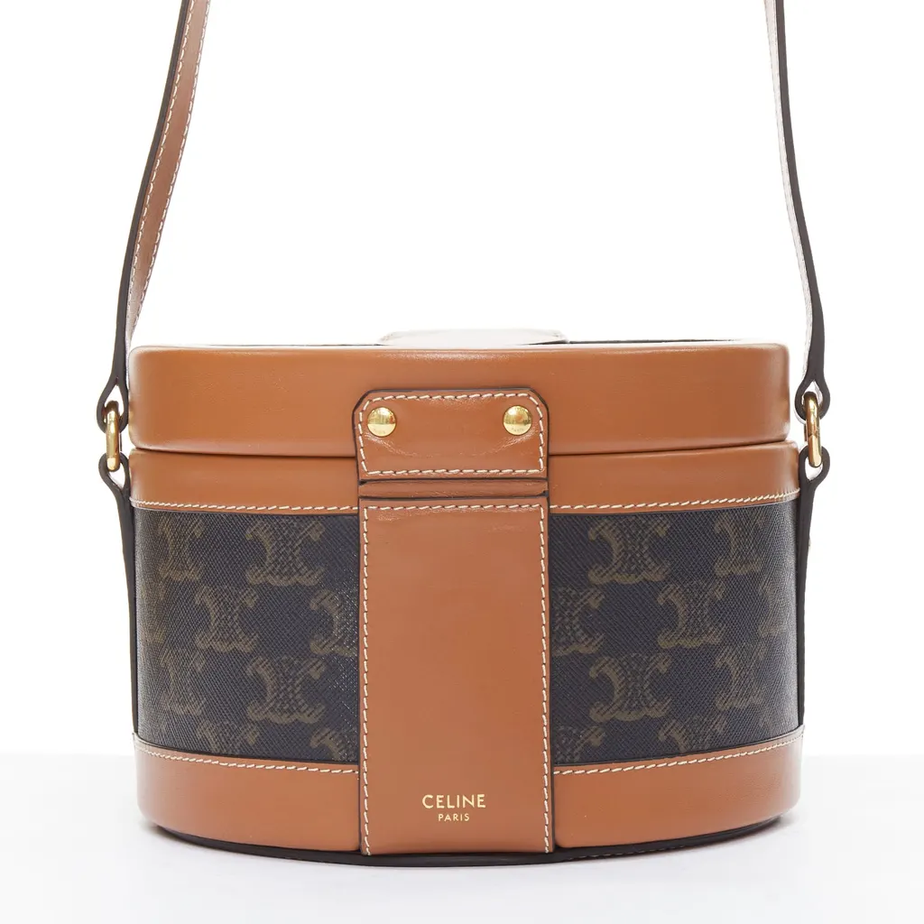 Celine Tambour Brown Leather Very good - Box View