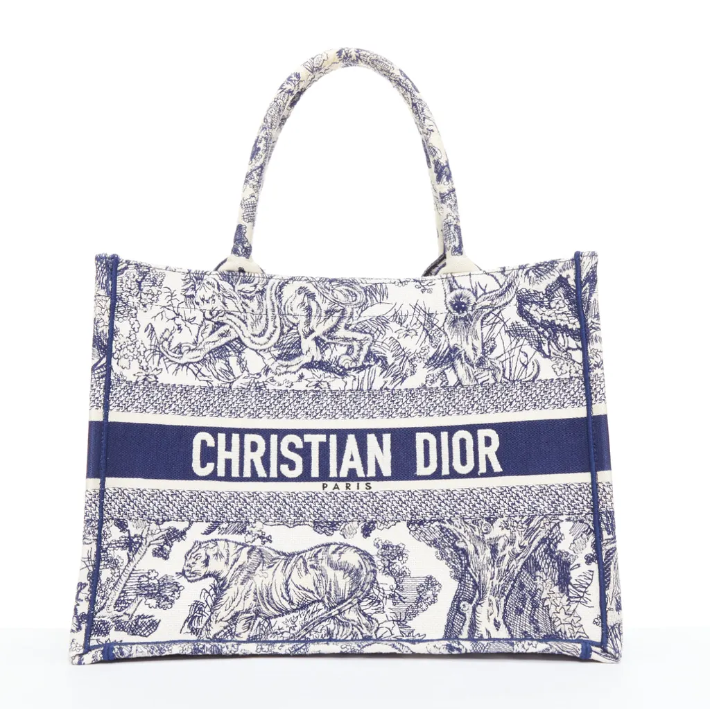 Dior Book Tote Navy Very good - Front View