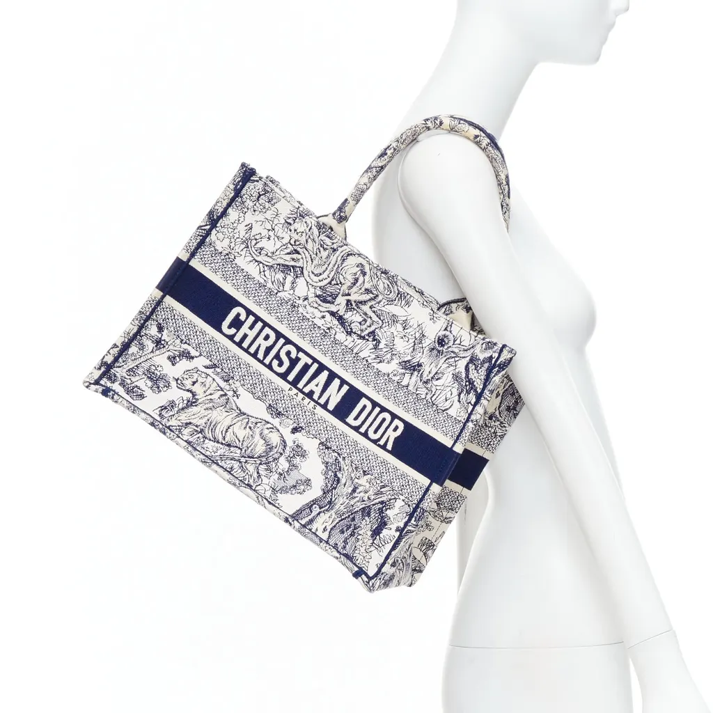 Dior Book Tote Navy Very good - Back View