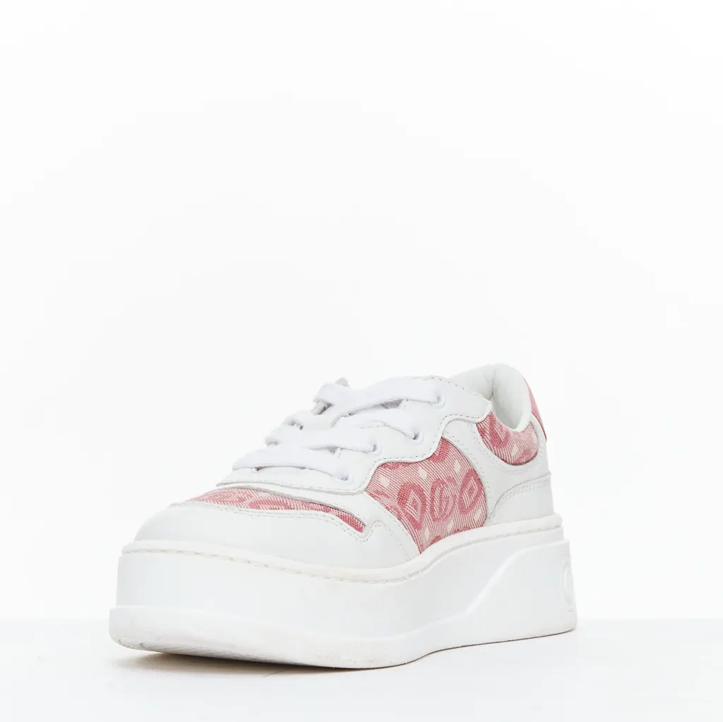 Gucci Kids Monogram Shoes White Leather Very good - Model View
