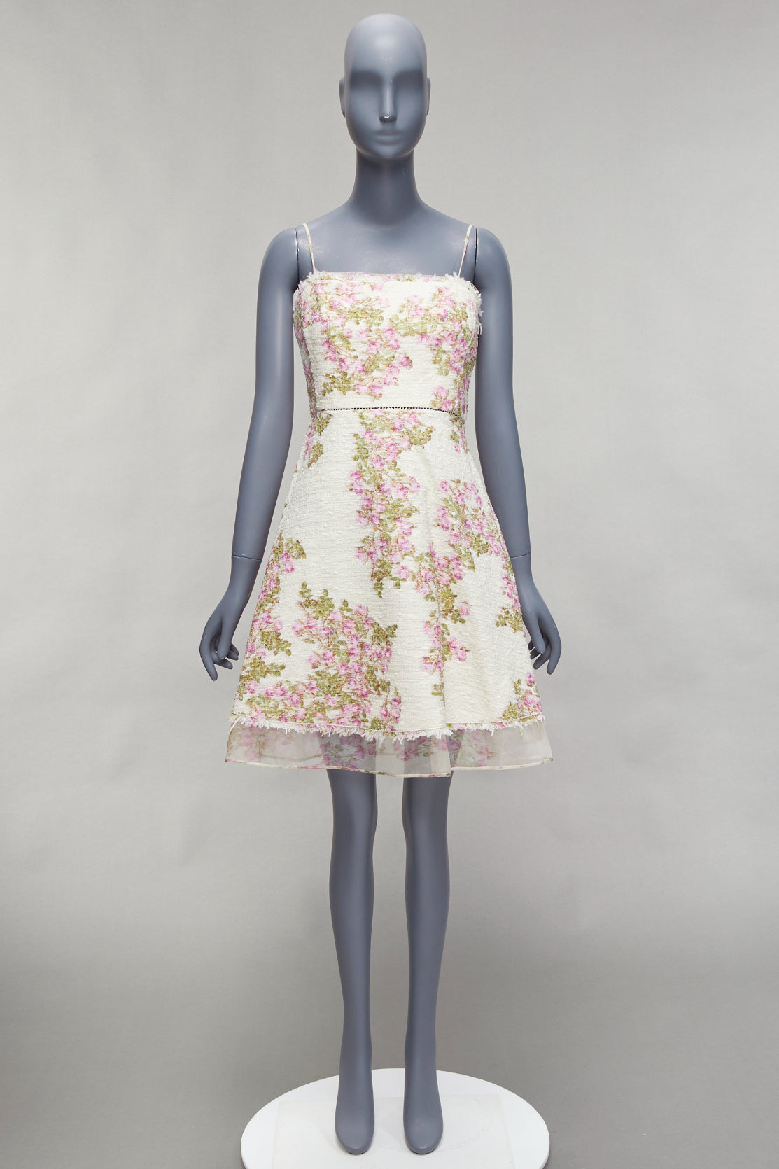 Giambattista Valli Floral Tweed Dress - Image 11