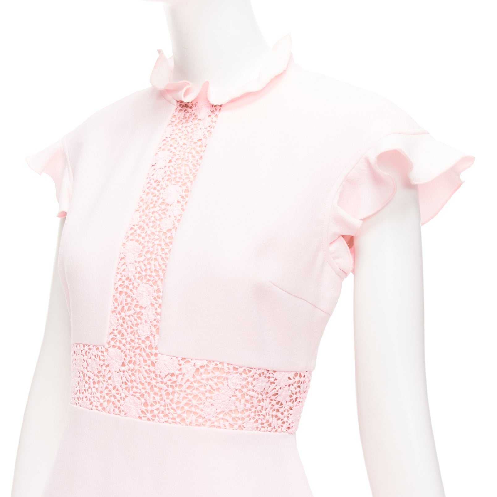 Giambattista Valli Ruffle Lace Dress - Back view