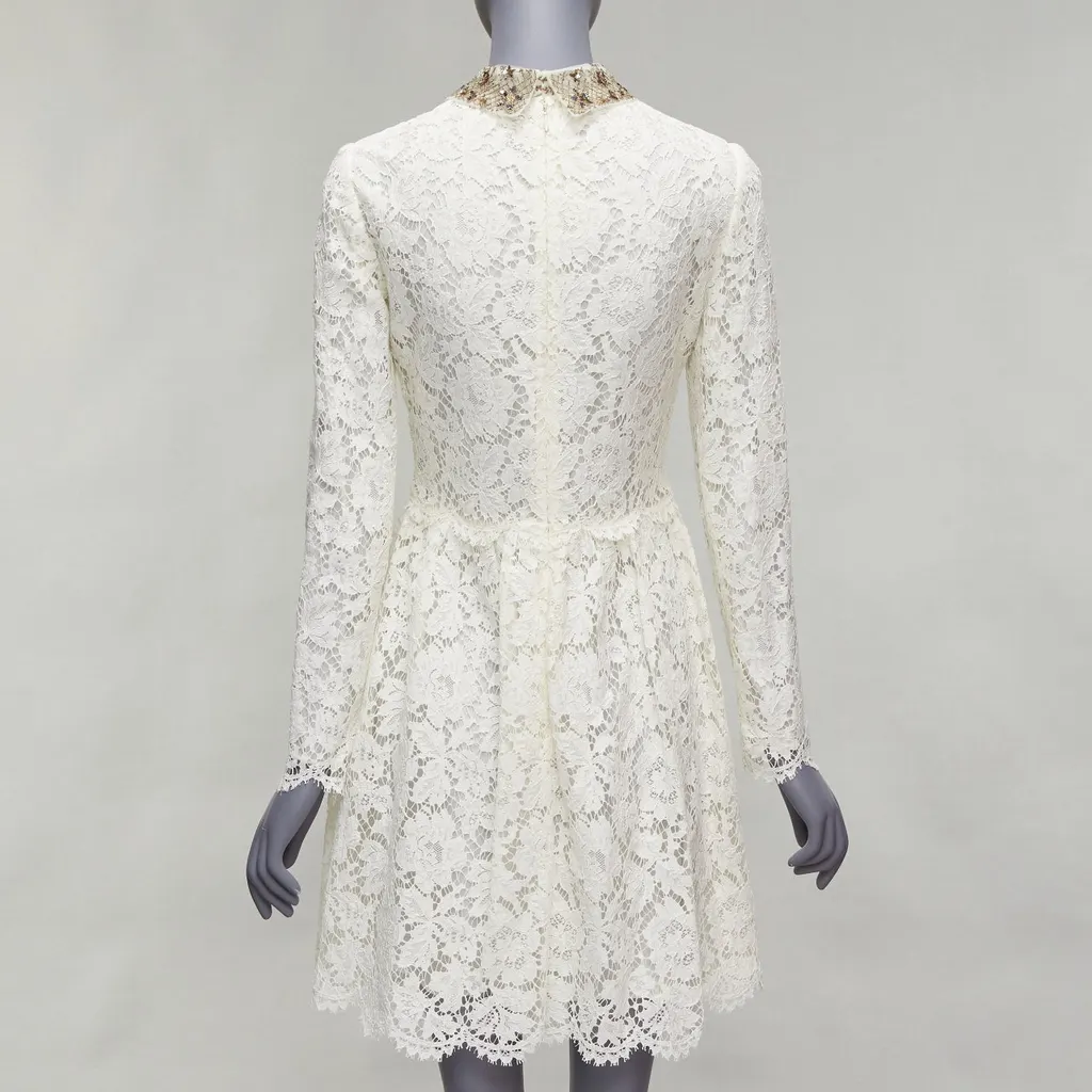 Valentino Sequin Bridal Dress Beige Cotton Never worn - Box View