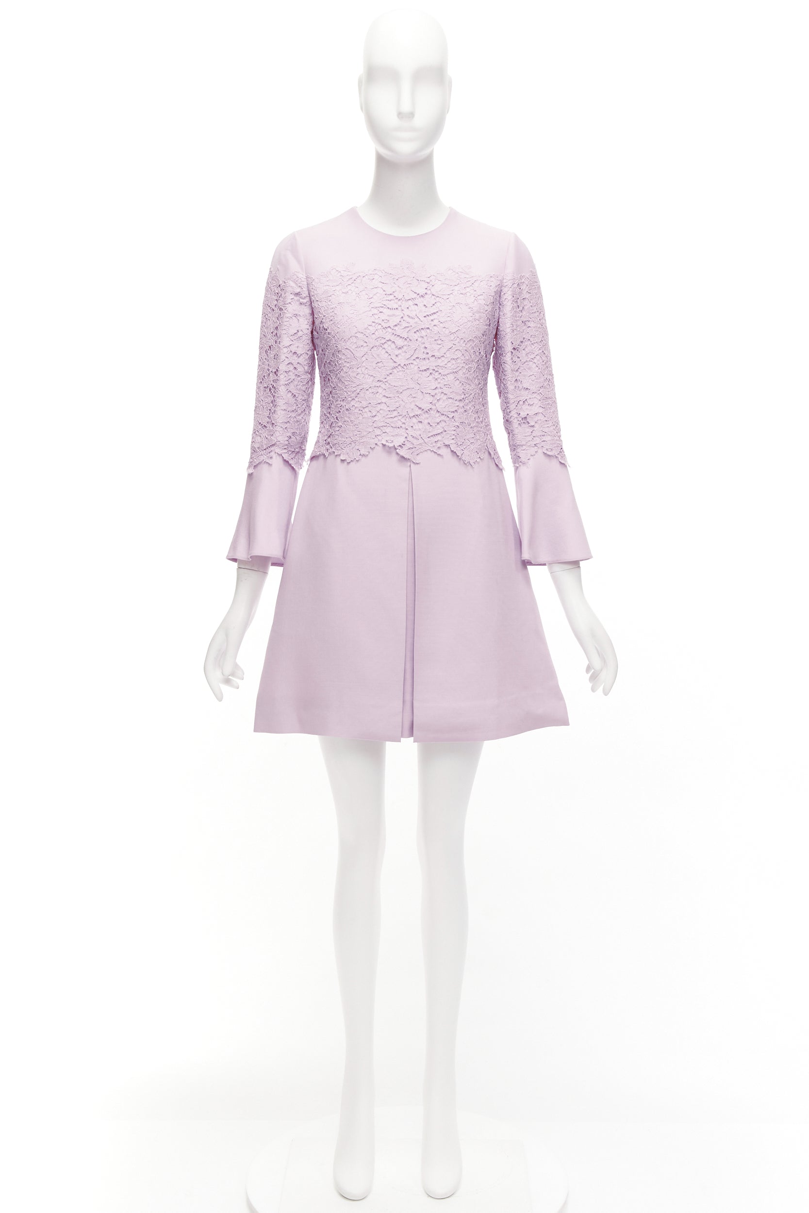 Valentino Garavani Crepe Lace Dress - Image 11