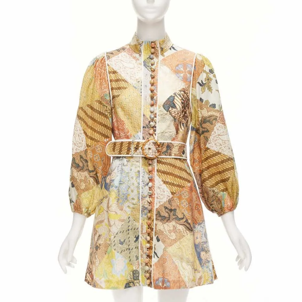 Zimmermann Brightside Brown Linen Never worn - Front View