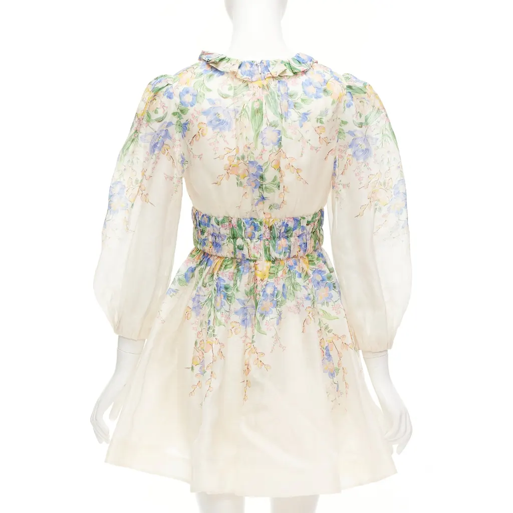 Zimmermann Floral Billow Dress Pink Silk Never worn, with tag - Box View