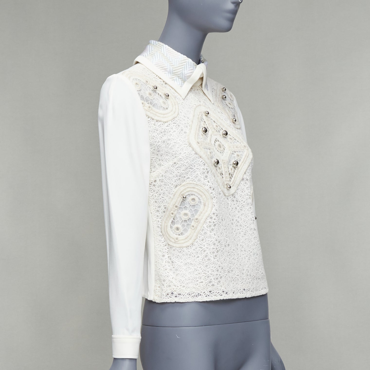 Peter Pilotto Lace Beaded Blouse - Image 6