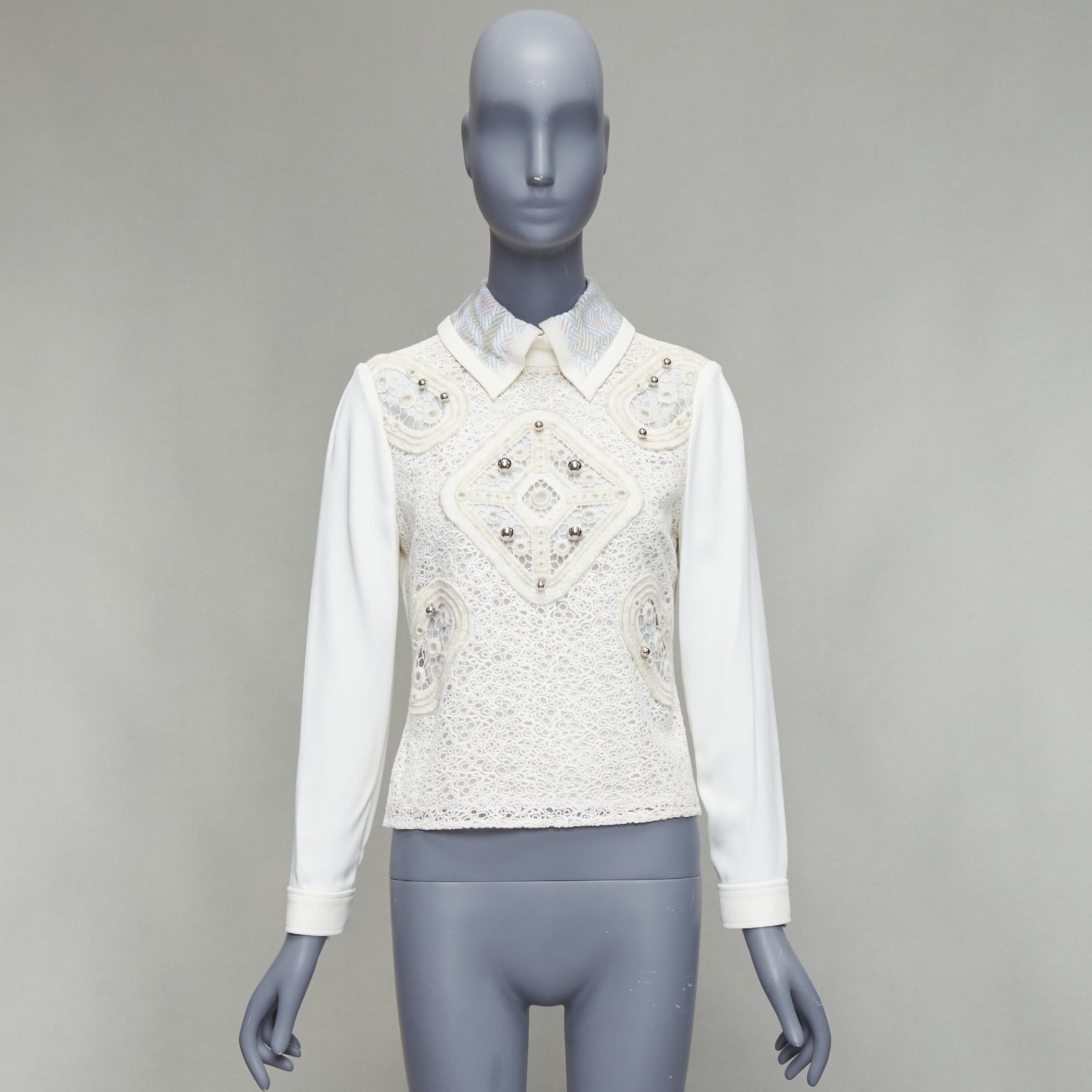 Peter Pilotto Lace Beaded Blouse - Image 11