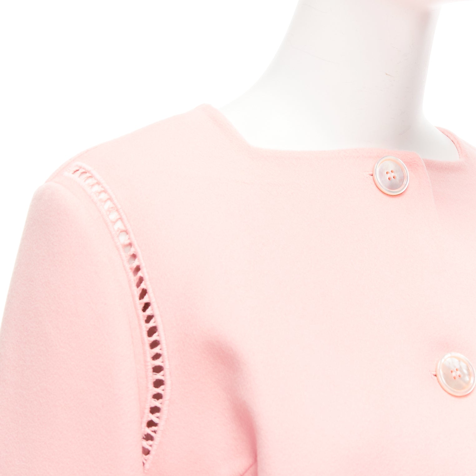 Ermanno Scervino Pink Eyelet Shell Jacket - Detail 2