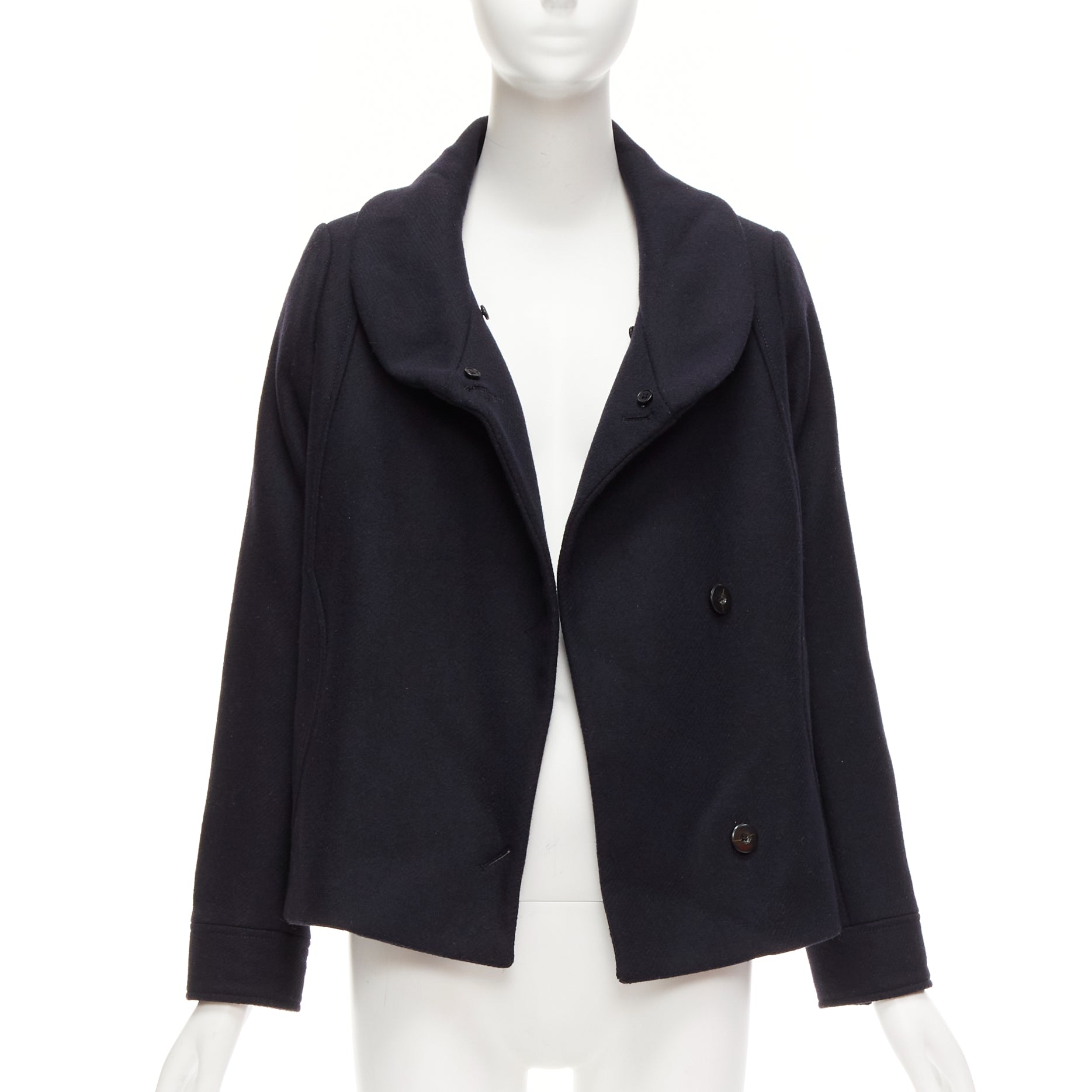 Ba&sh Black Shawl Wrap Coat - Image 6