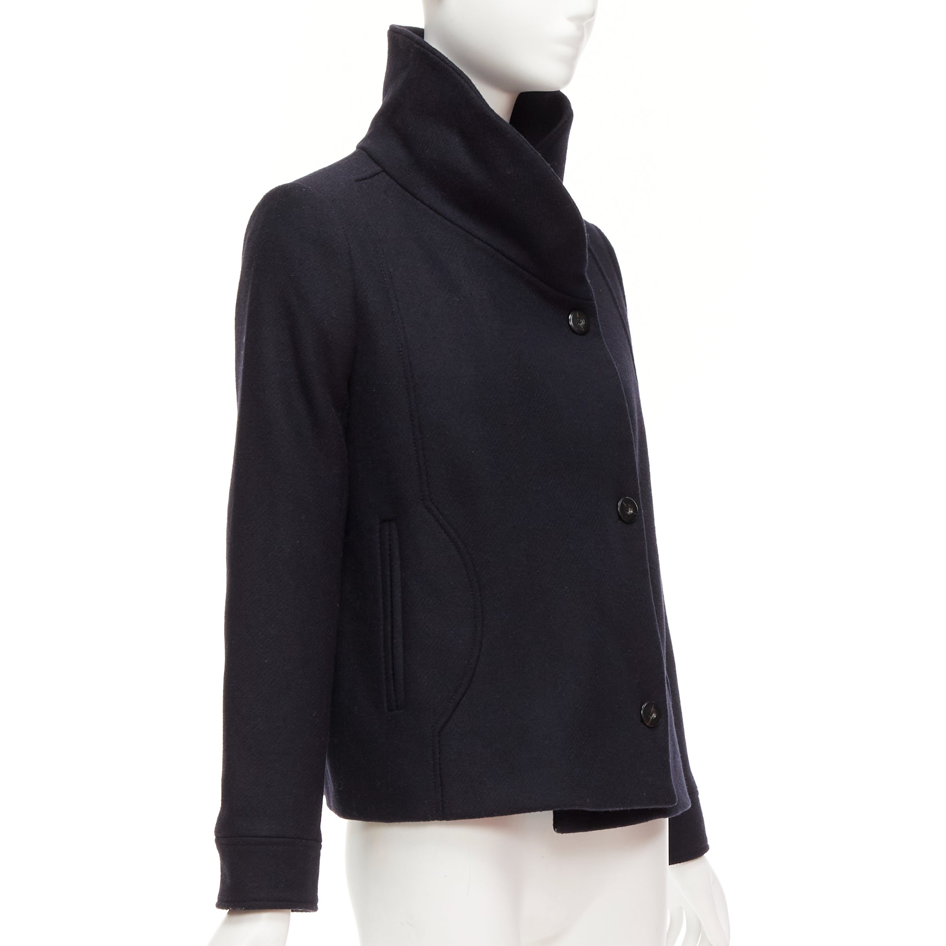 Ba&sh Black Shawl Wrap Coat - 4