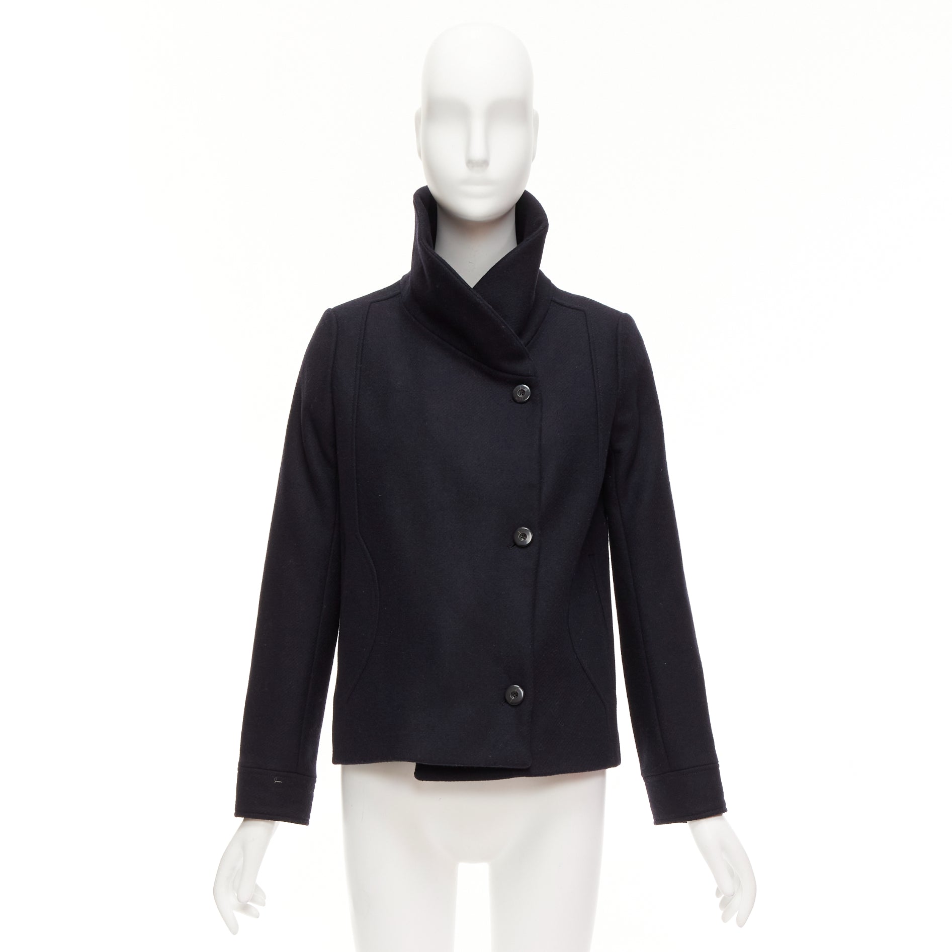 Ba&sh Black Shawl Wrap Coat - Image 12