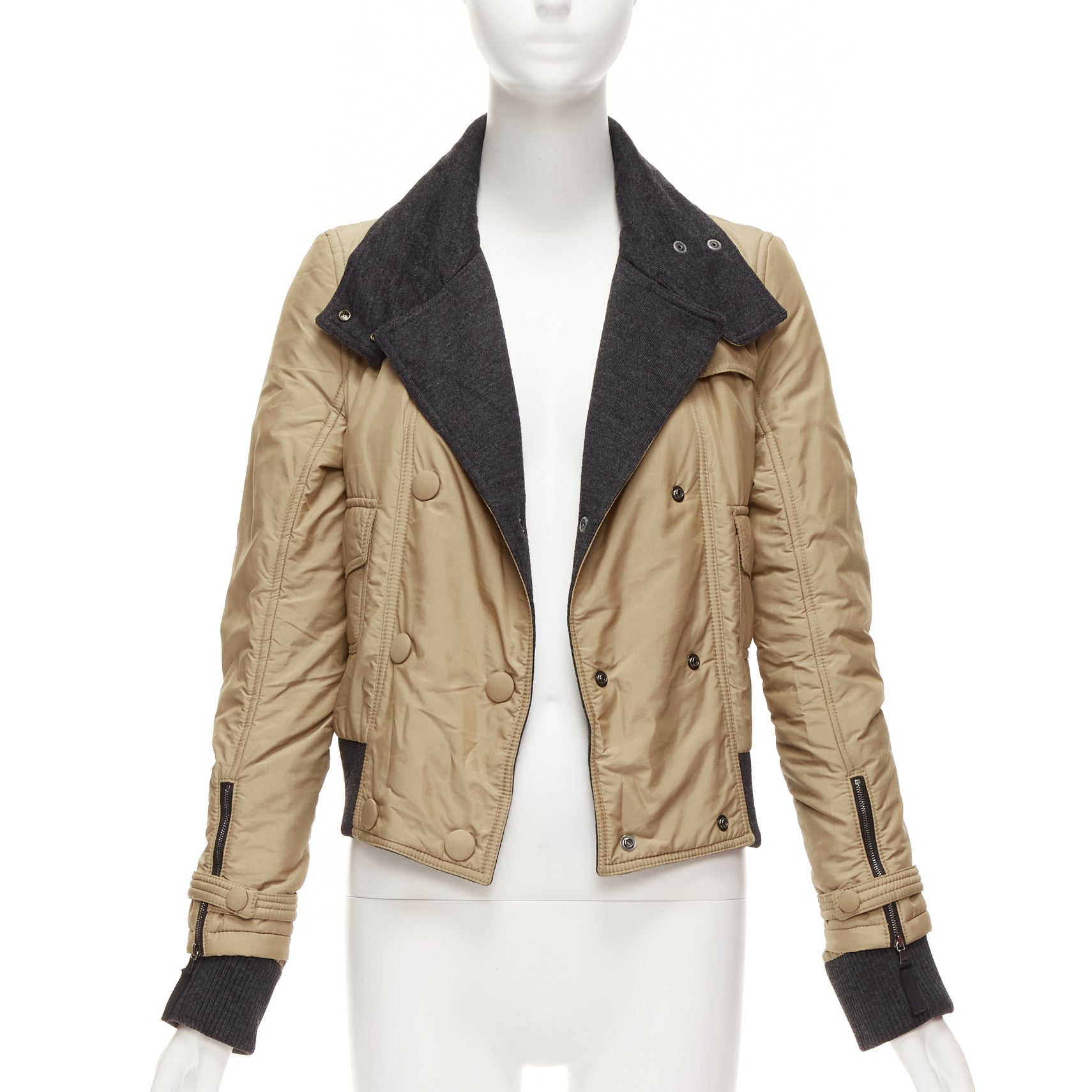 D&g Beige Aviator Zip Jacket