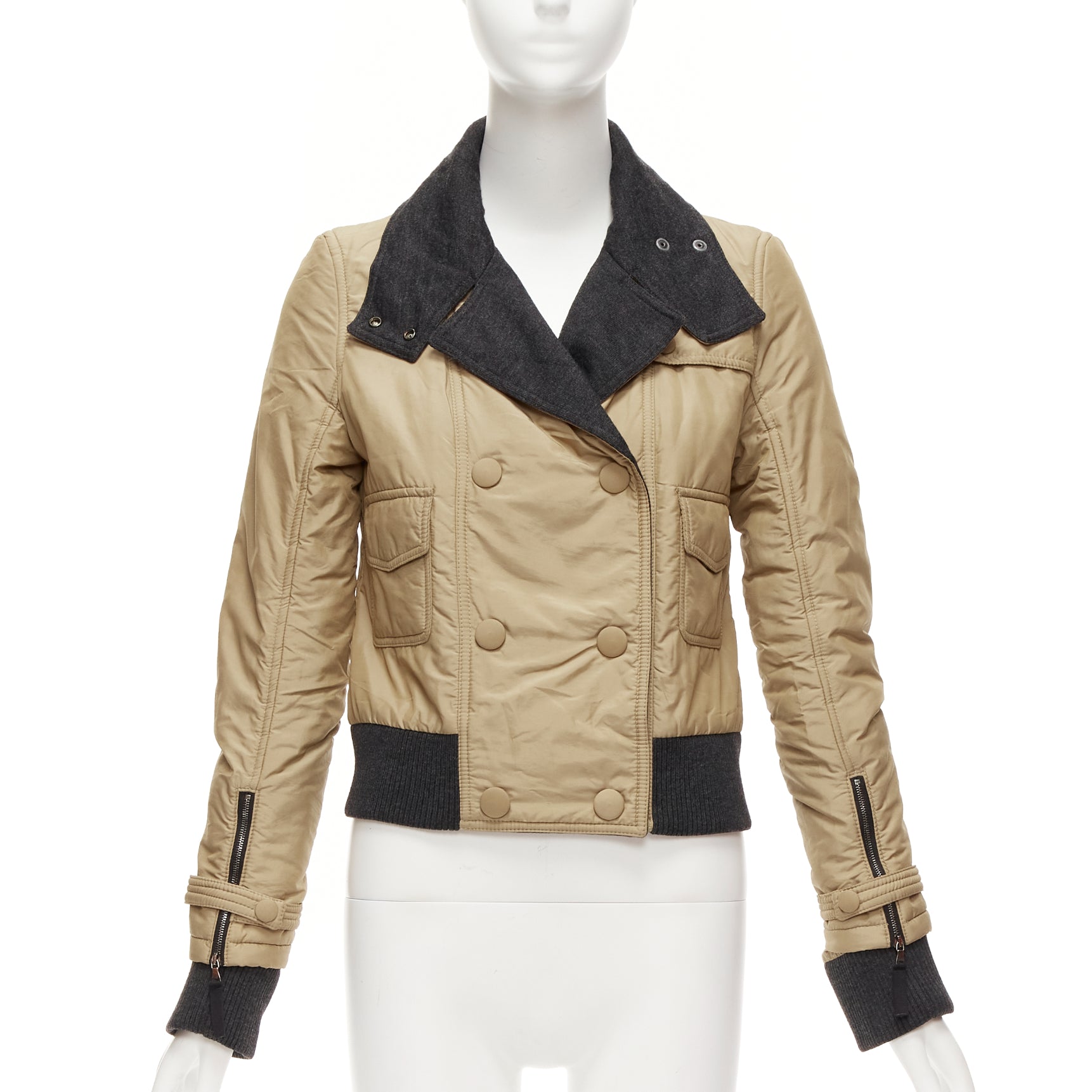 D&g Beige Aviator Zip Jacket - Image 6