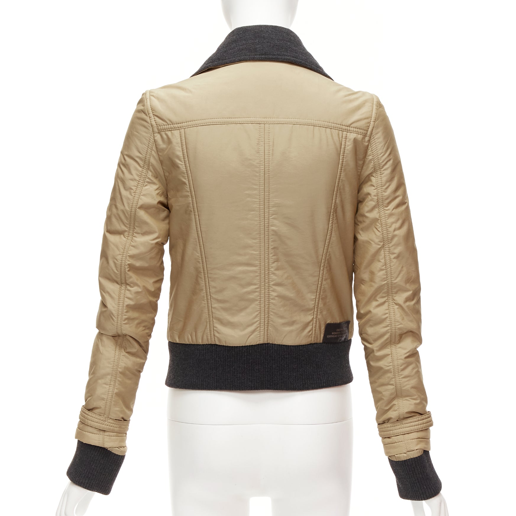 D&g Beige Aviator Zip Jacket - Detail 1