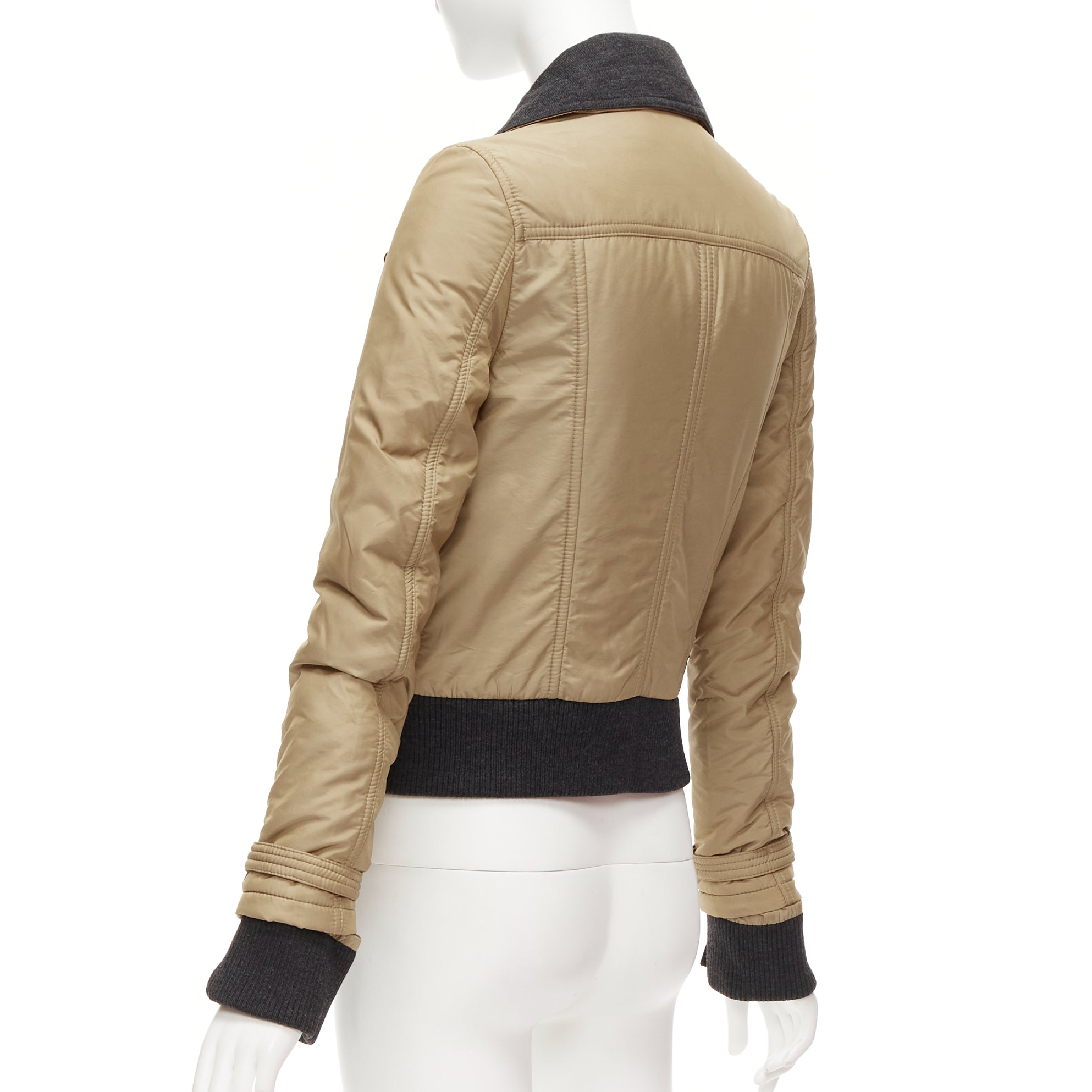 D&g Beige Aviator Zip Jacket - Detail 2