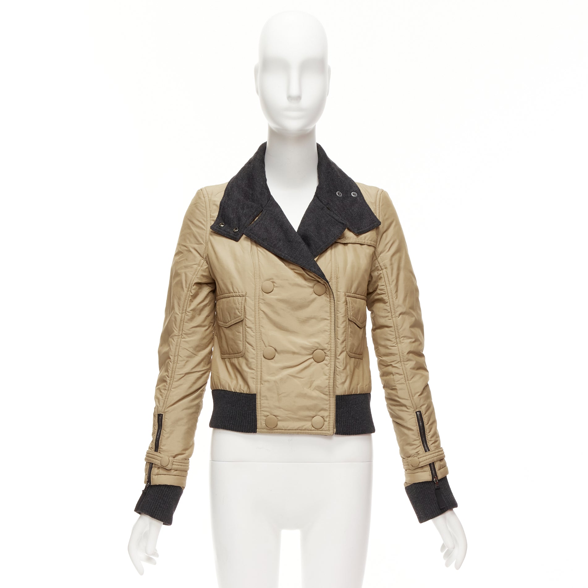 D&g Beige Aviator Zip Jacket - Image 12