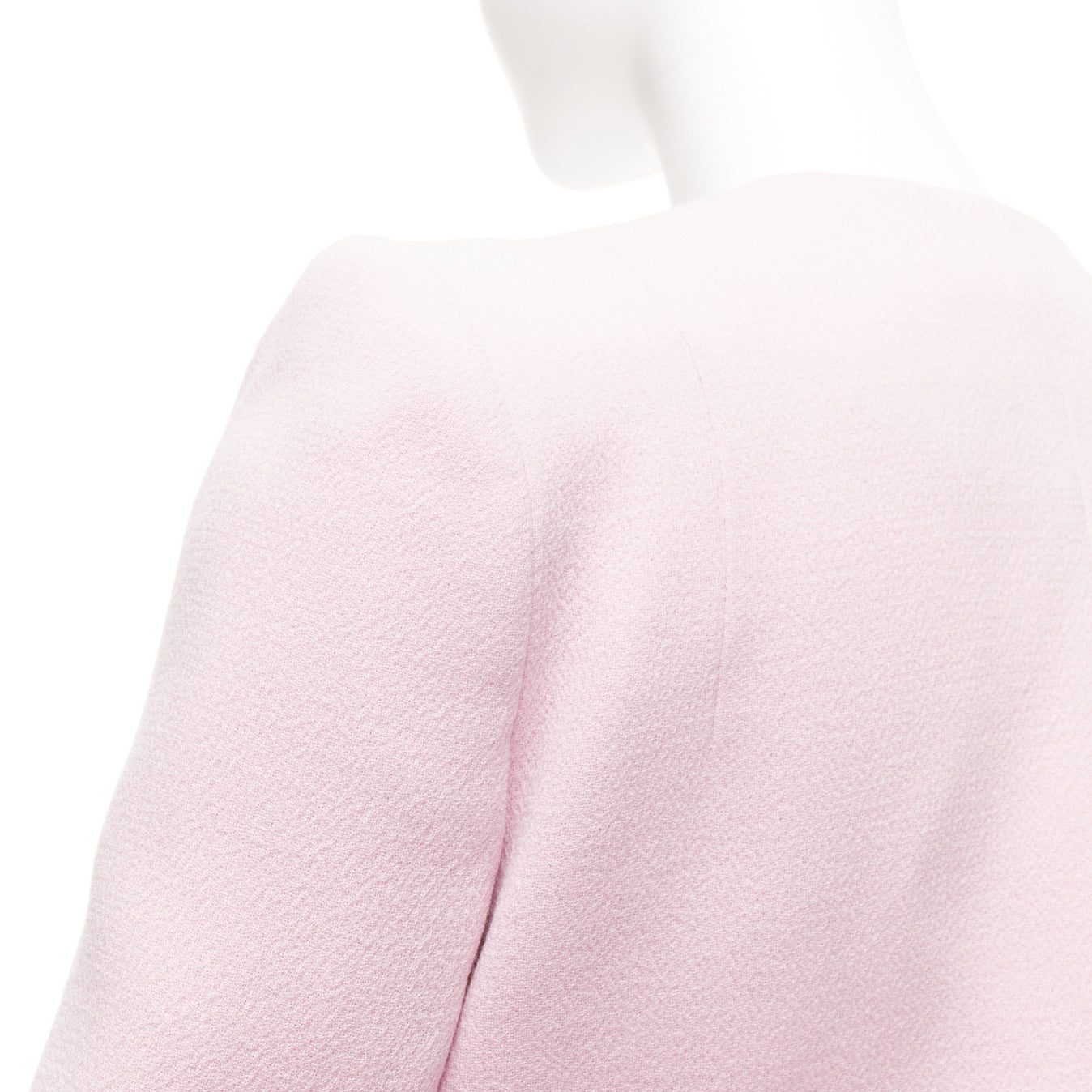 Carven Pink Cropped Wool Blazer - Image 10