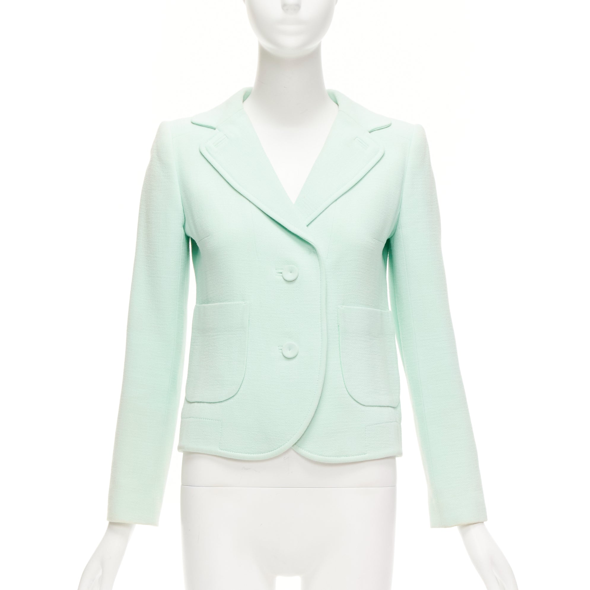 Carven Green Shoulder Dart Blazer