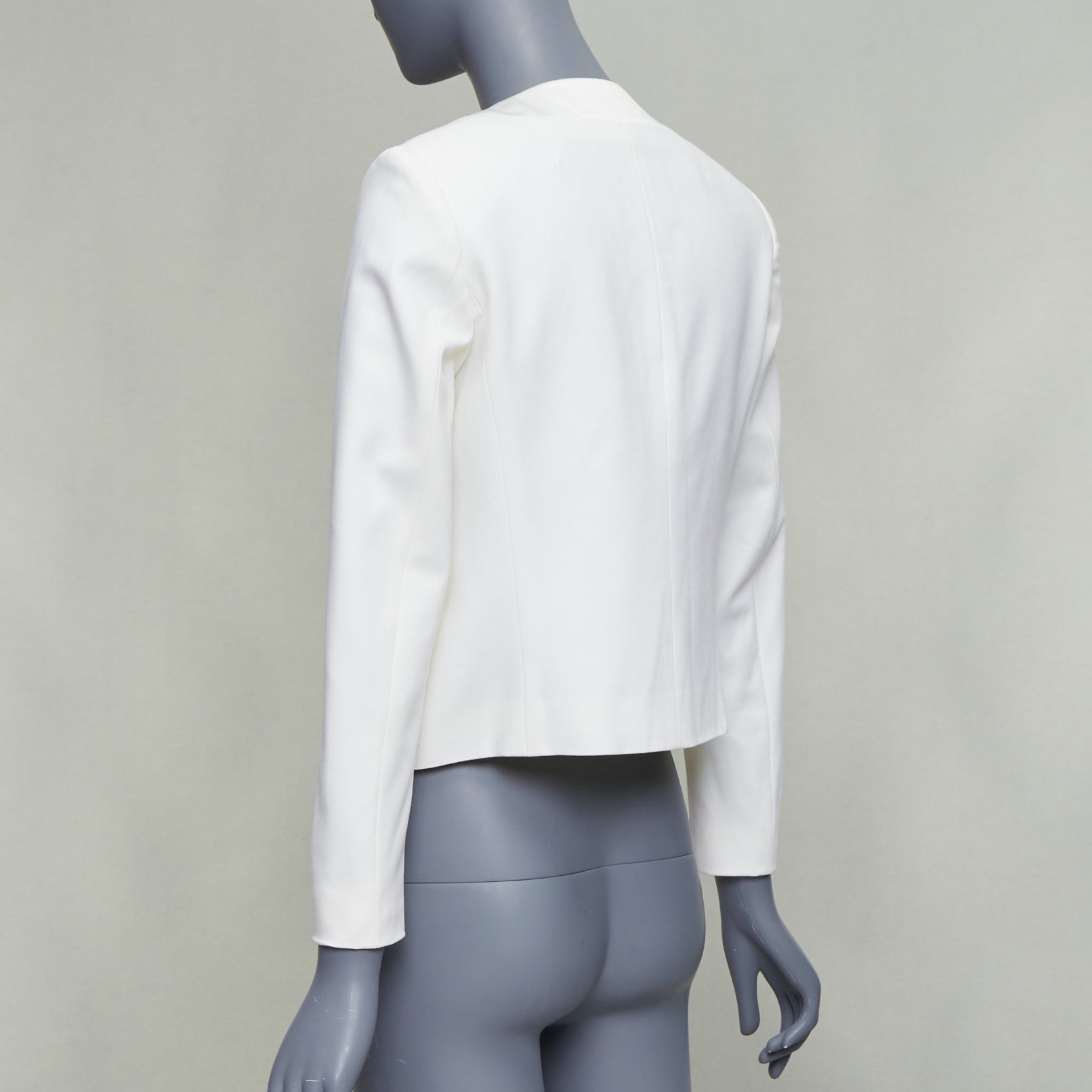 Theory Cream Cropped Tux Blazer - Detail 1