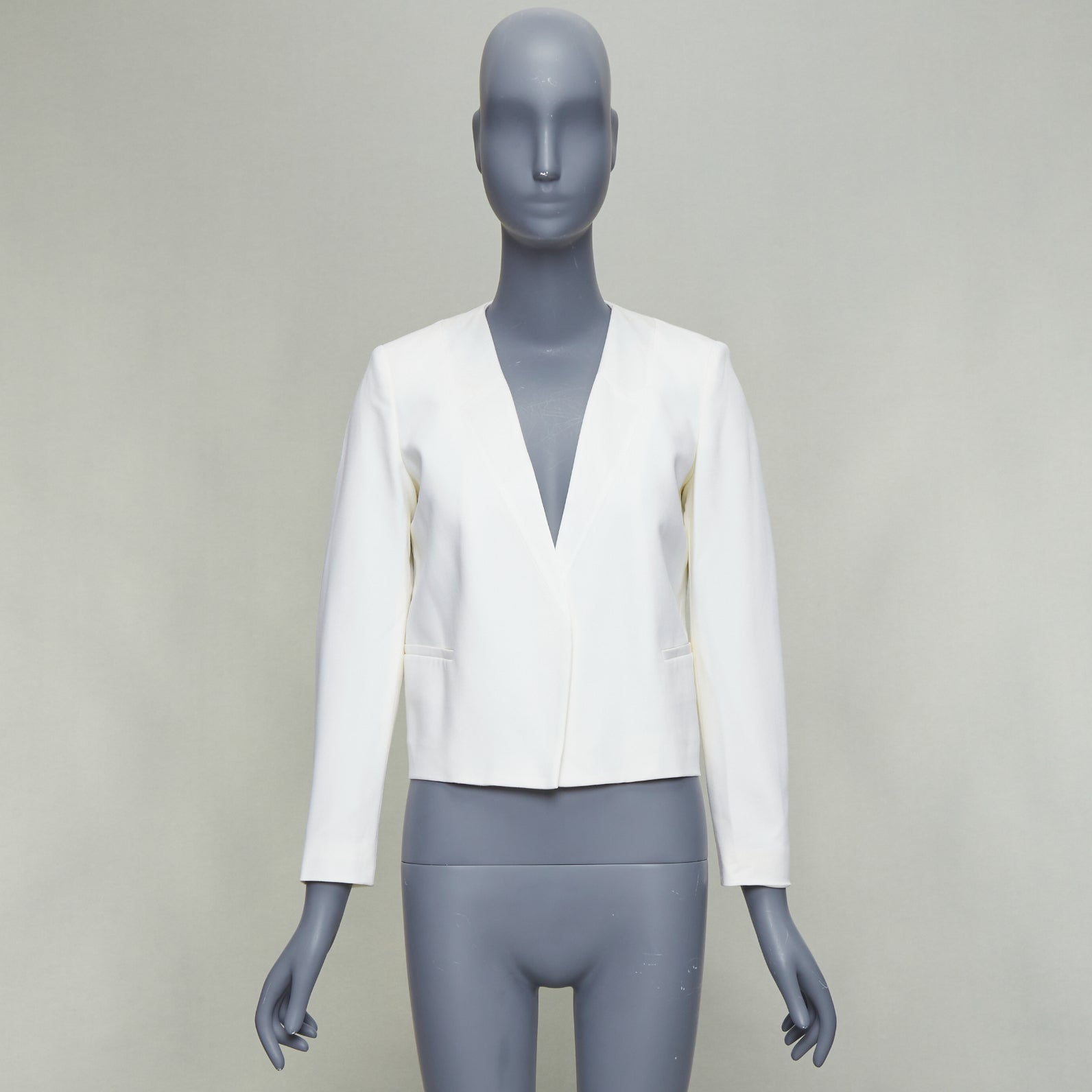 Theory Cream Cropped Tux Blazer - Image 11