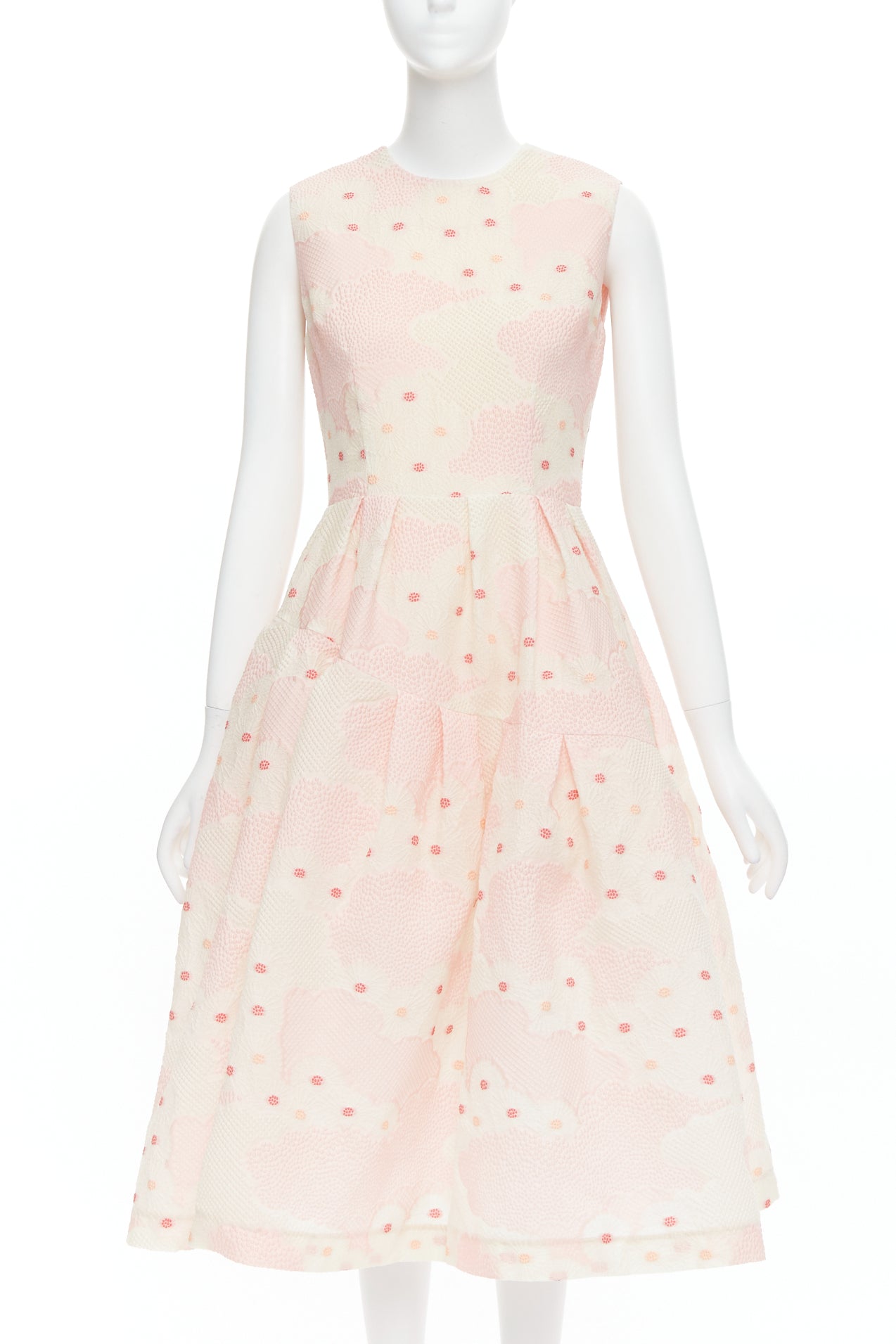 Simone Rocha Floral Cloque Dress