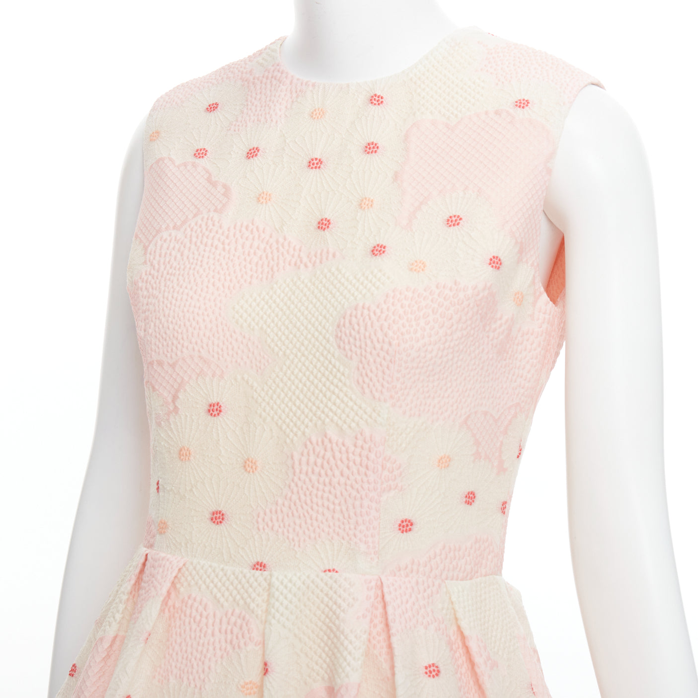 Simone Rocha Floral Cloque Dress - Back view