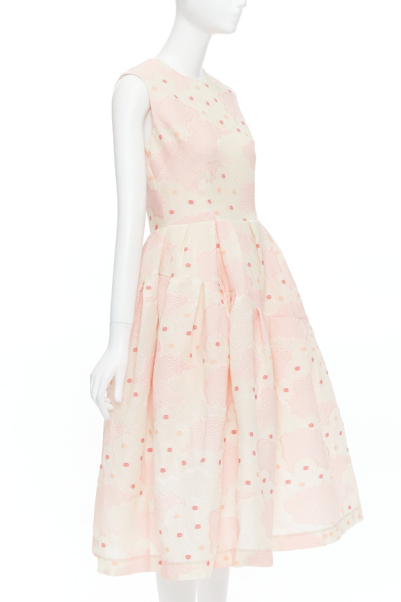 Simone Rocha Floral Cloque Dress - Image 6