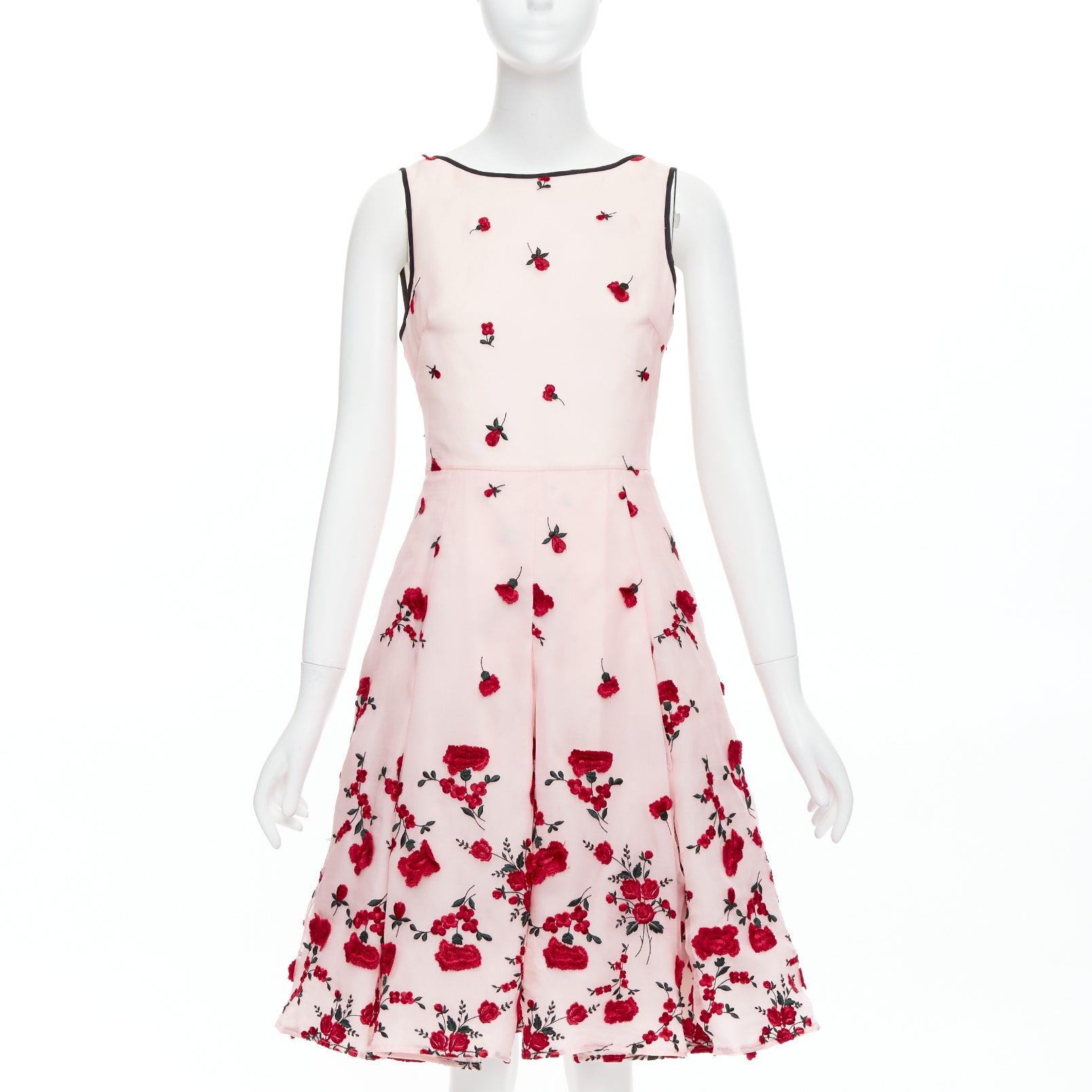 Oscar De La Renta Carnation Rose Dress