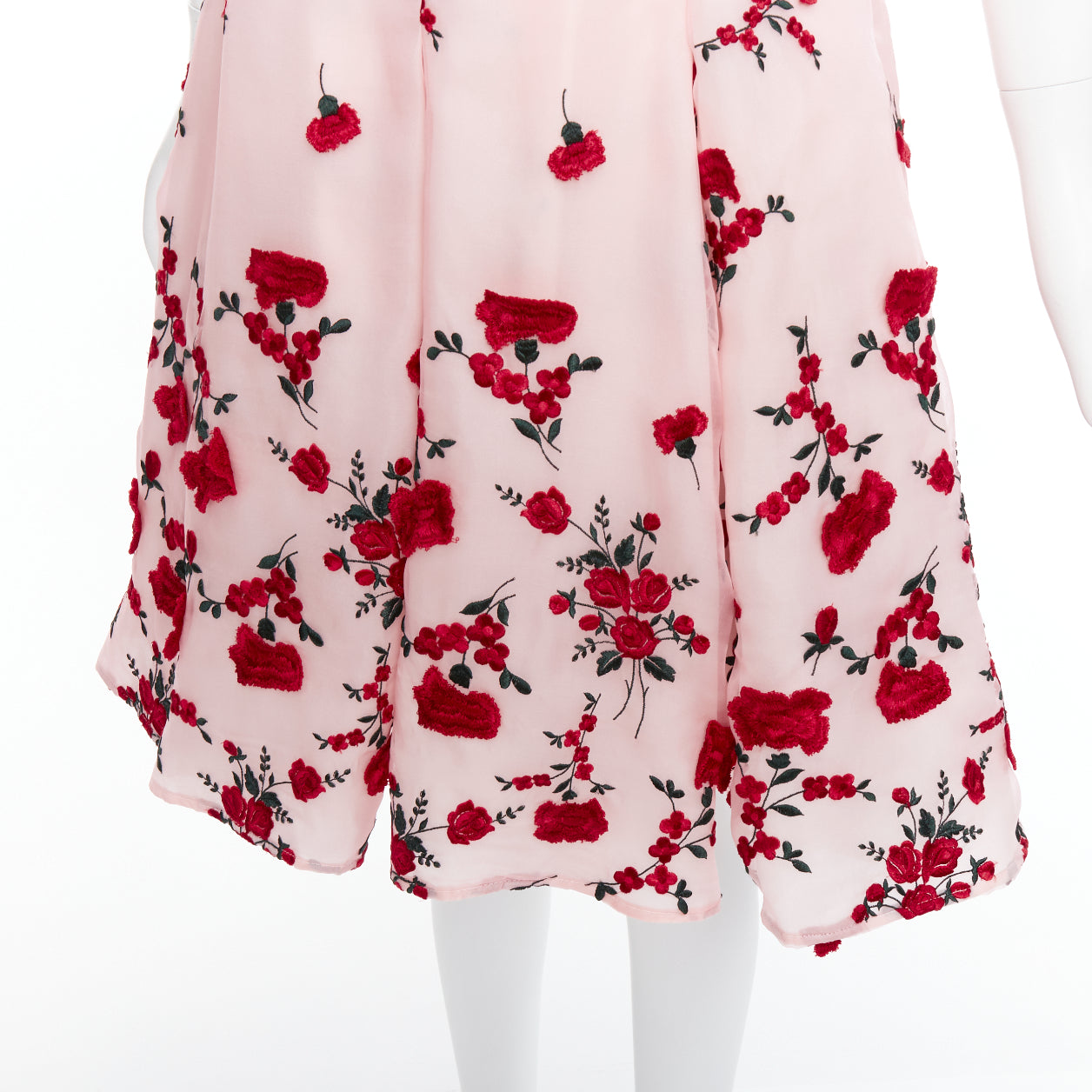 Oscar De La Renta Carnation Rose Dress - Back view