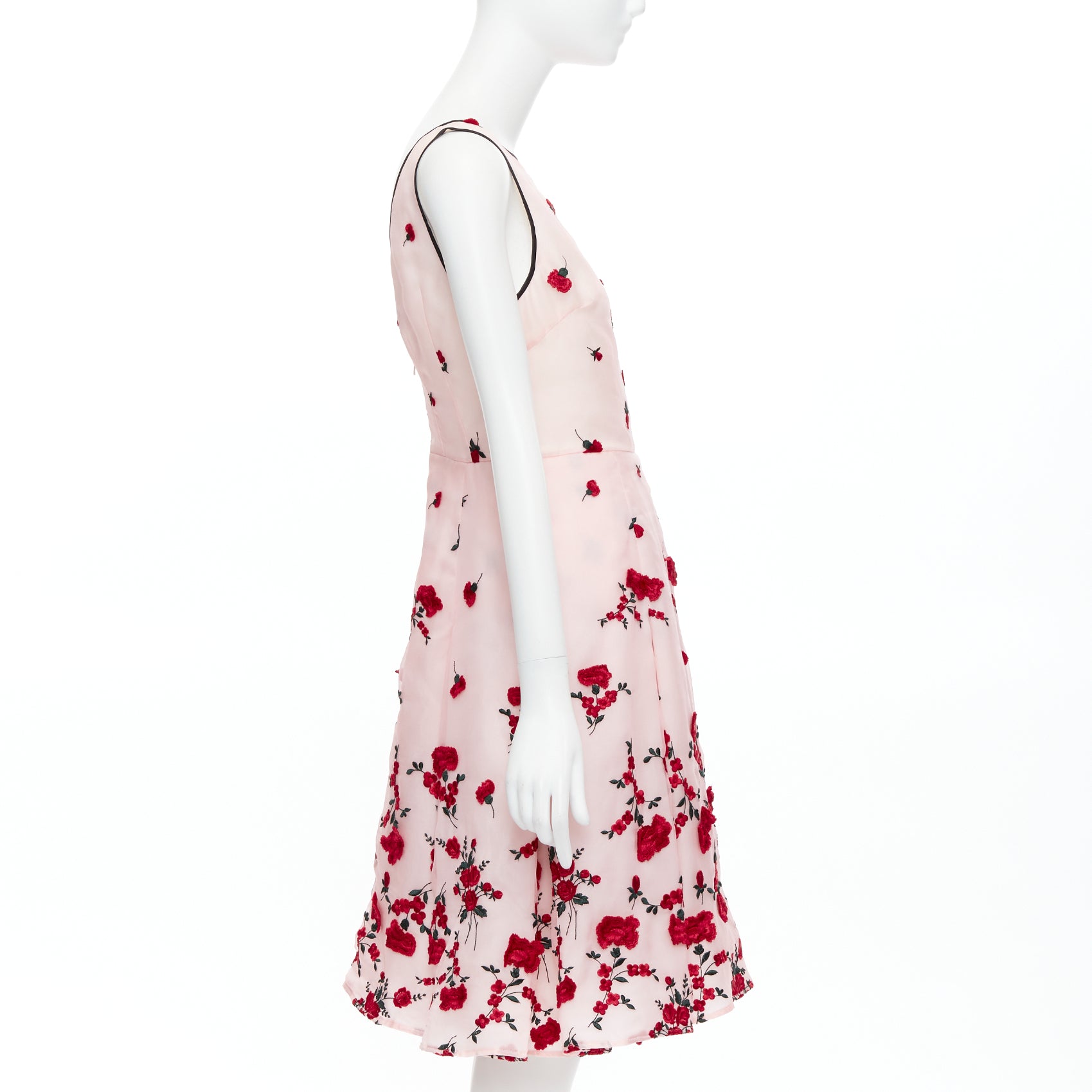 Oscar De La Renta Carnation Rose Dress - 4