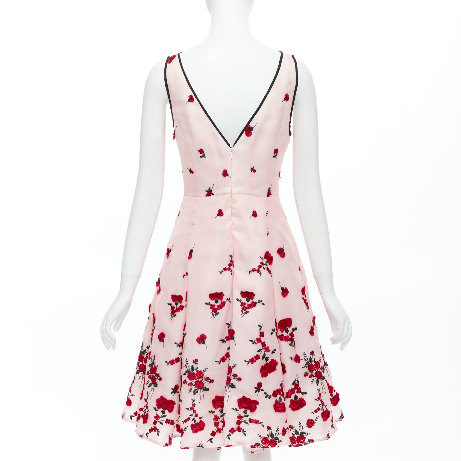 Oscar De La Renta Carnation Rose Dress - Side view