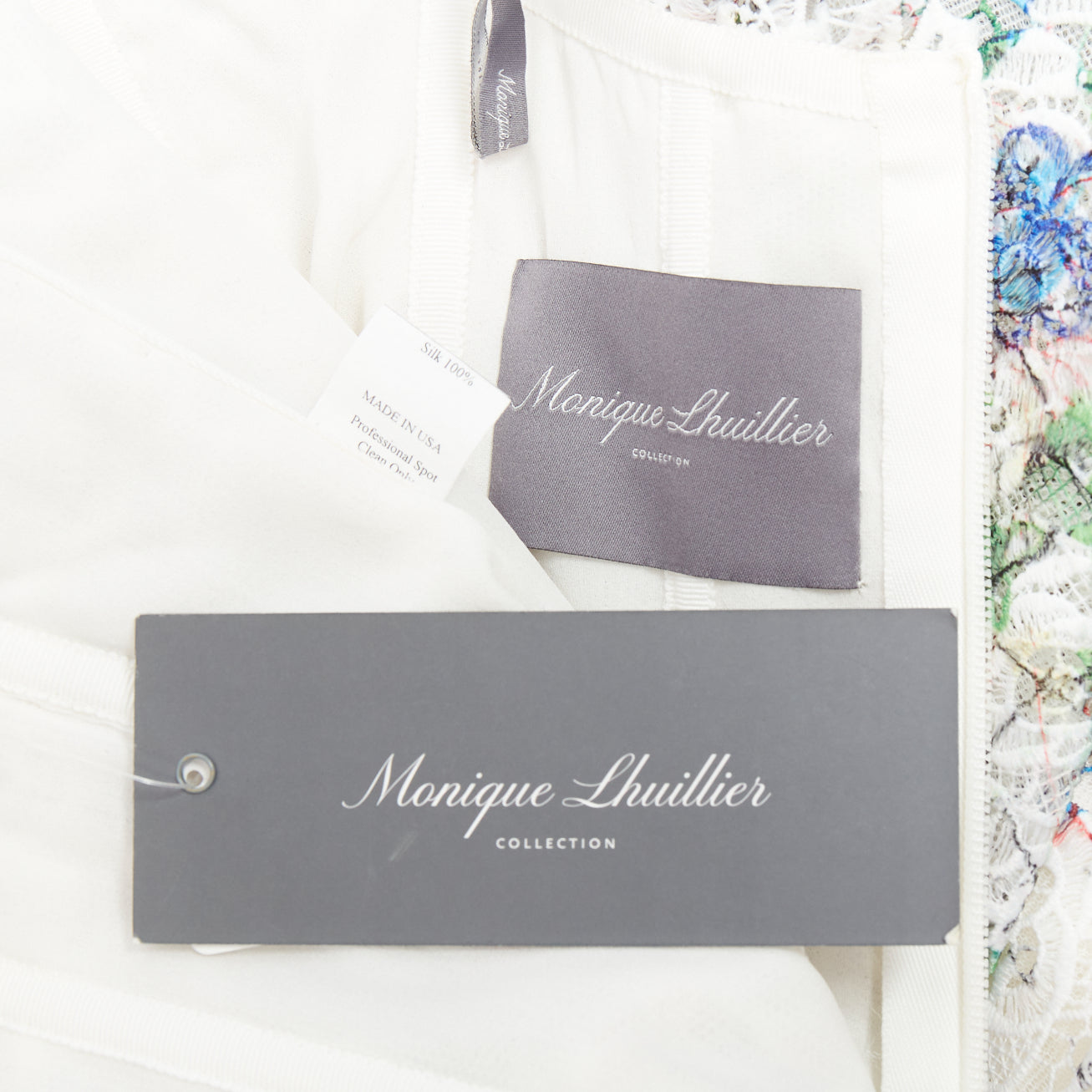 Monique Lhuillier Scribble Lace Dress - Image 10