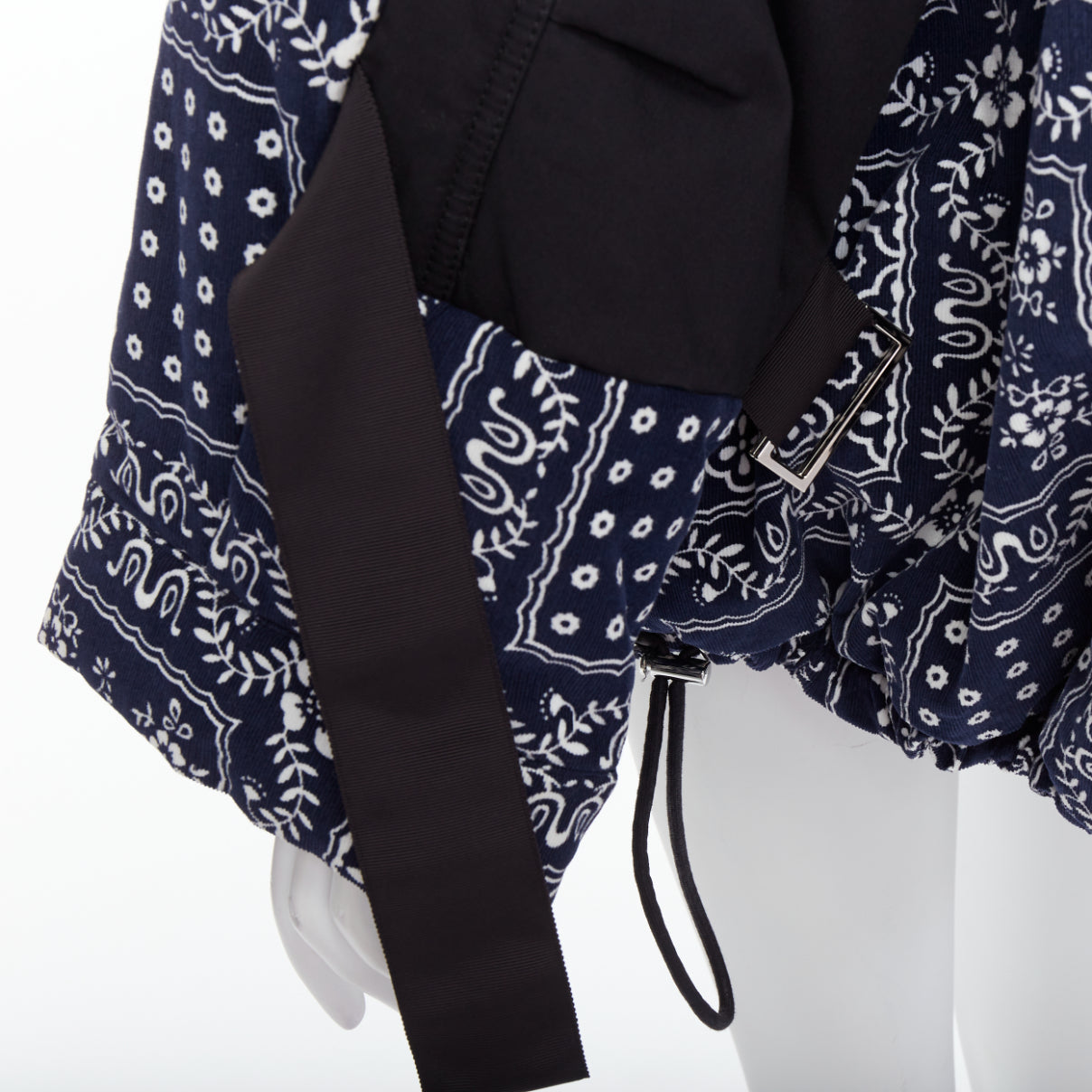 Sacai Navy Printed Padded Coat - Image 10