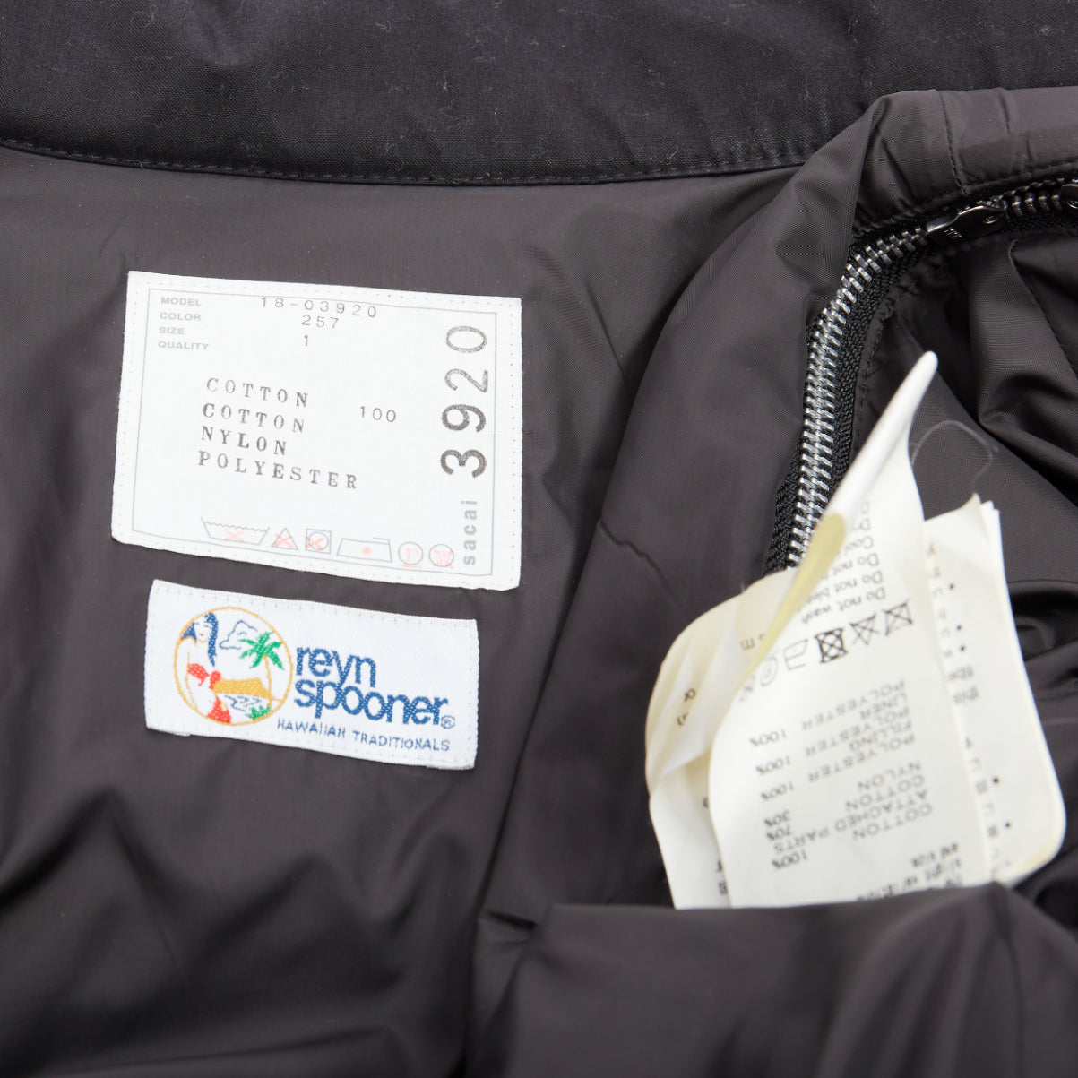 Sacai Navy Printed Padded Coat - Image 11