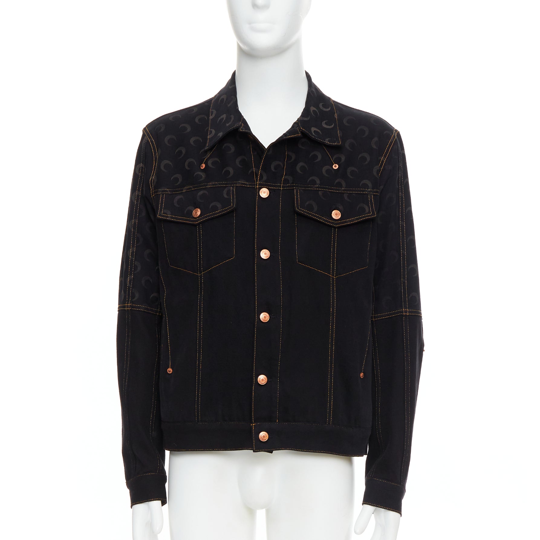 Marine Serre Black Crescent Moon Jacket