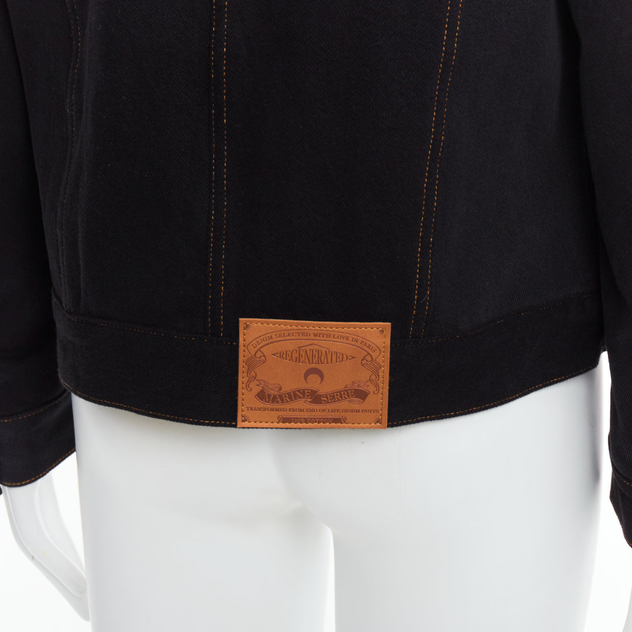 Marine Serre Black Crescent Moon Jacket - Back view